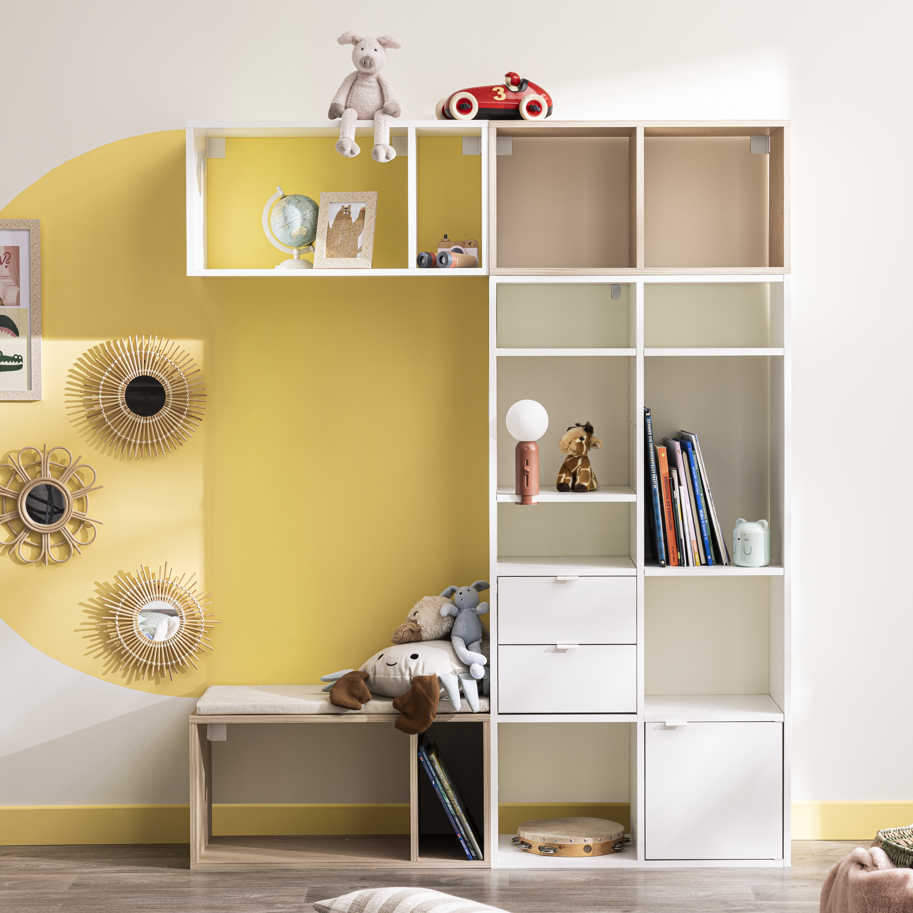 Estante Kub 4x2 Spaceo 70X32X139CM branco - 18