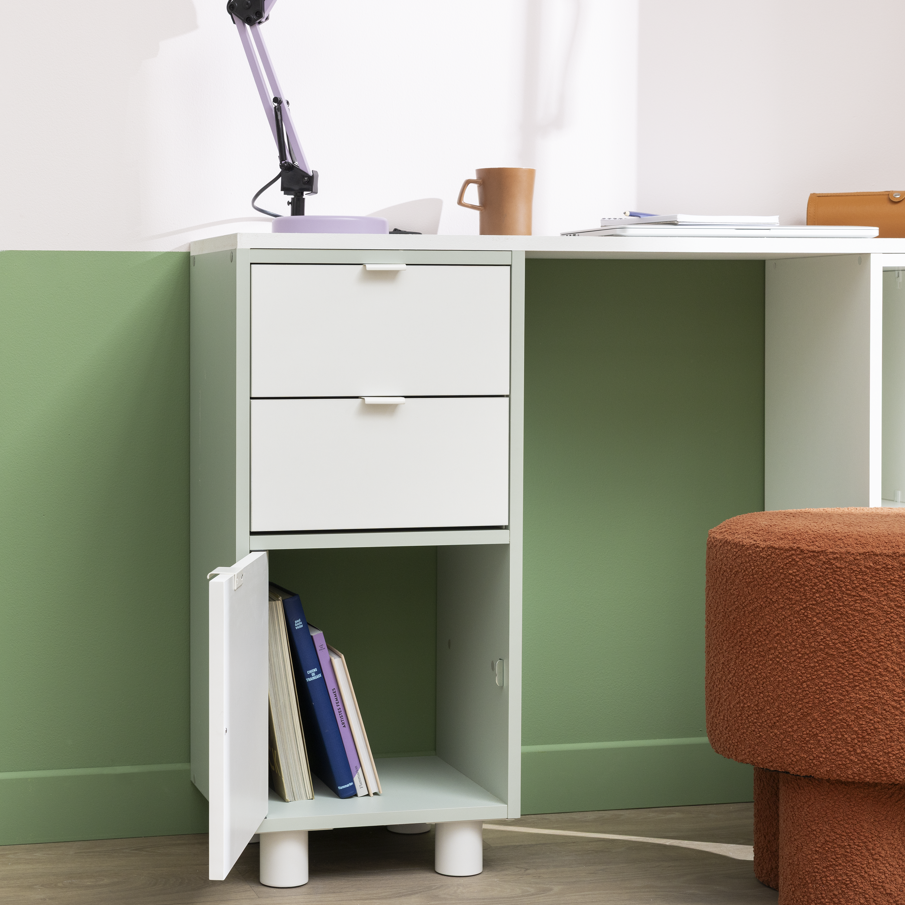 Estante Kub 2x1 Spaceo 36X32X71CM verde - 3