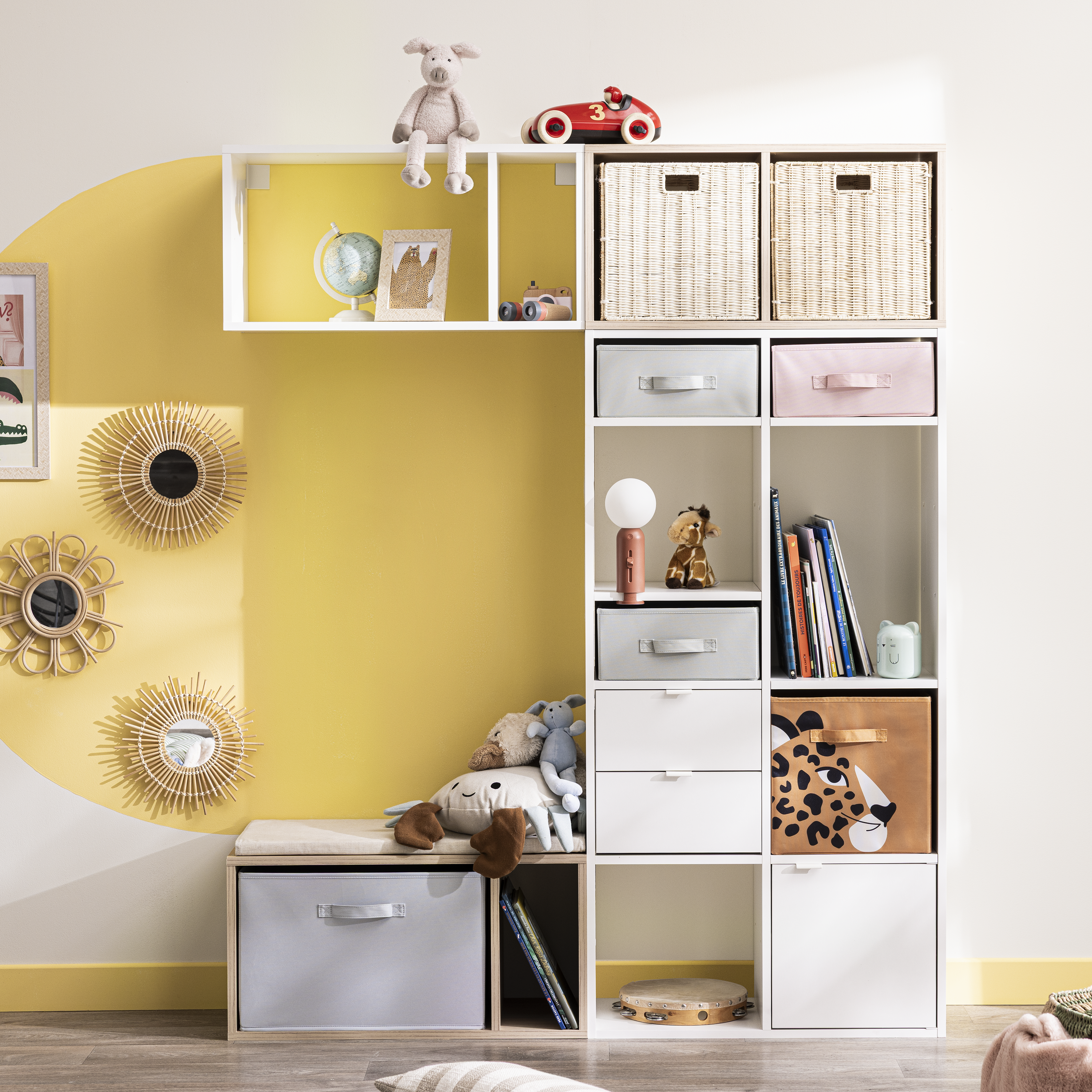 Estante Kub 4x2 Spaceo 70X32X139CM branco - 14