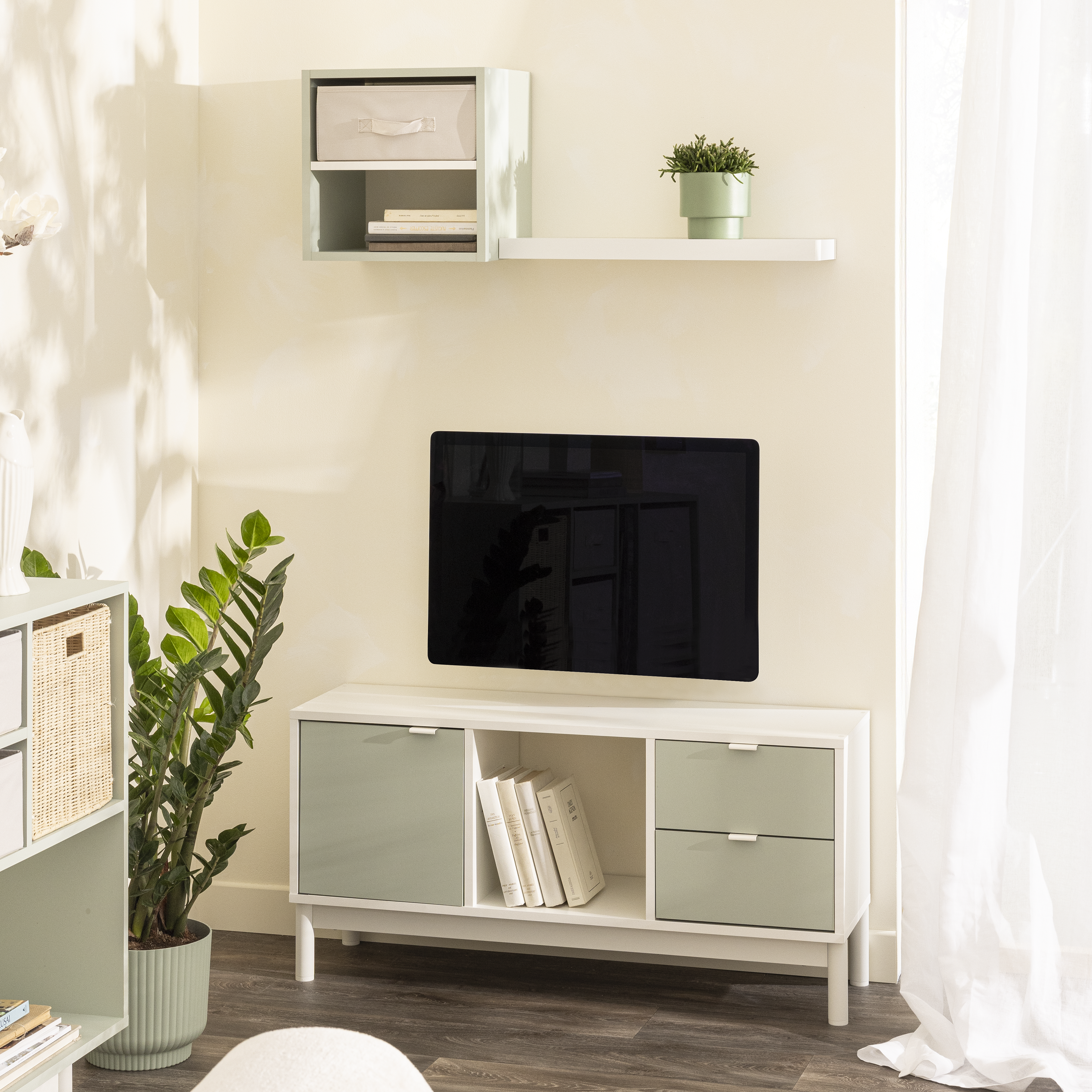Estante Kub 3x1 Spaceo 36 x 32 x 105 cm branco - 10