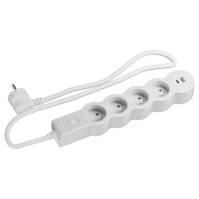 Multiprise 4 prises avec interrupteur et 1 USB-A + 1 USB-C, 1.5 m blanc LEGRAND