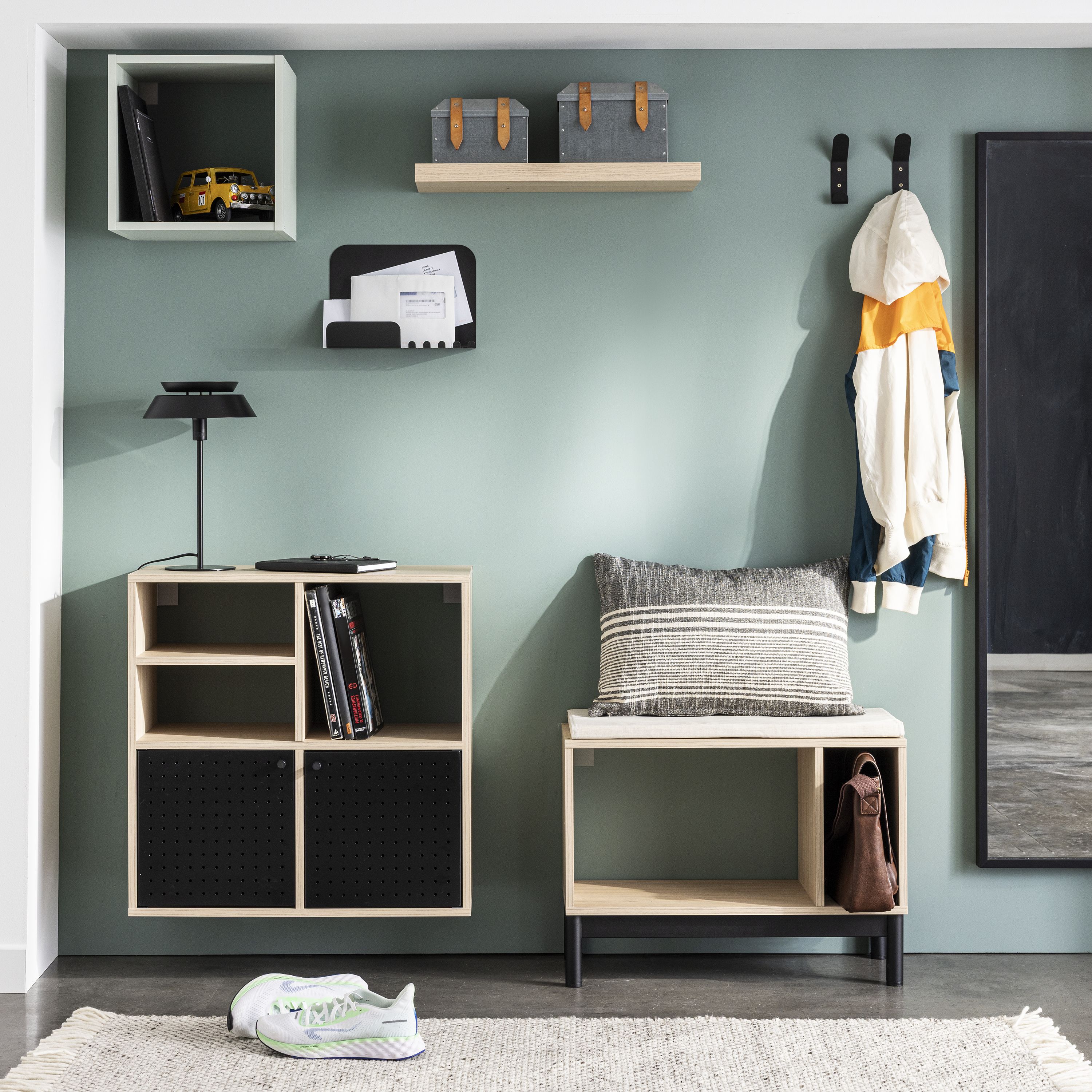 Estante Kub 2x2 Spaceo 70 x 32 x 71 cm carvalho - 16