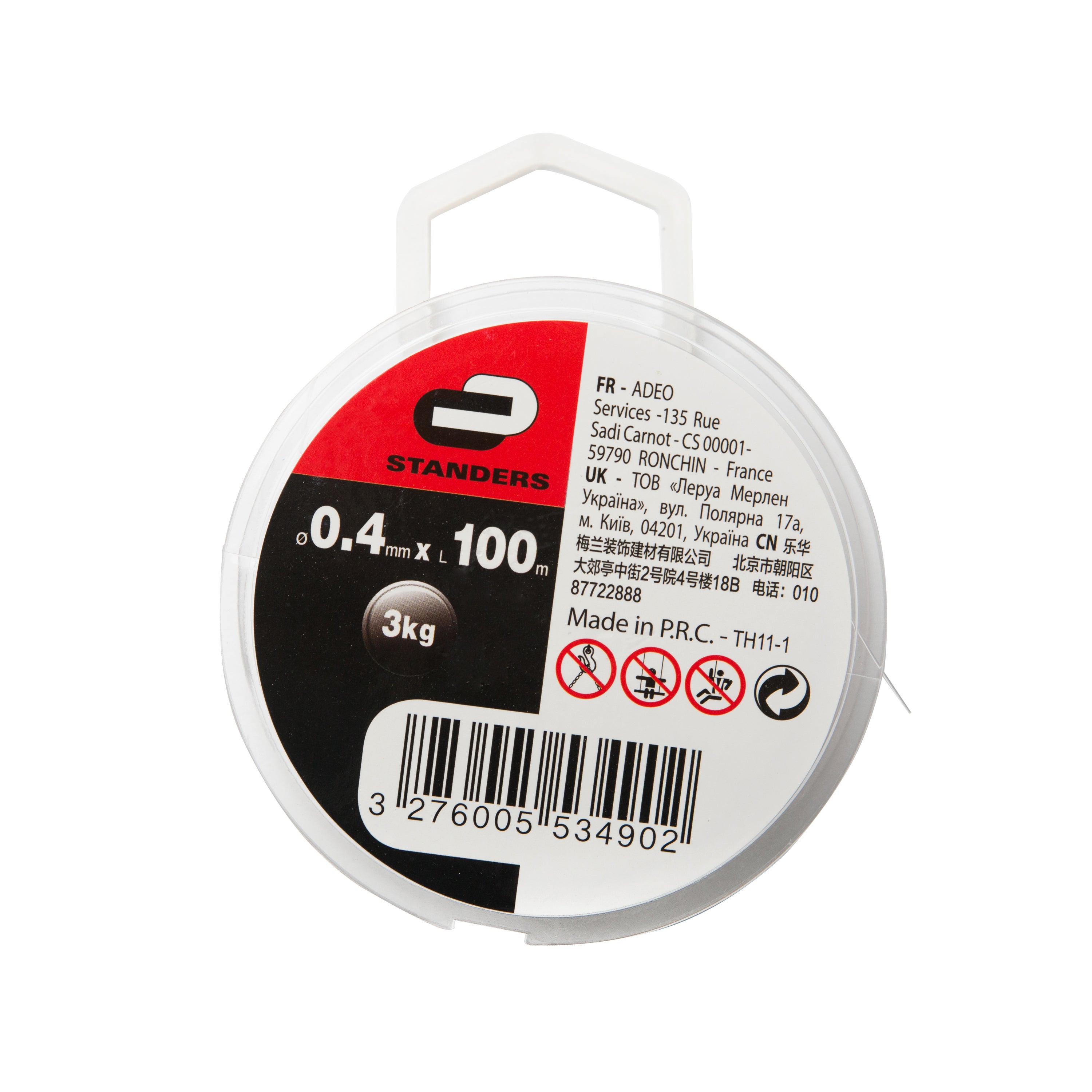 Filo in nylon STANDERS L 100 m x Ø 0.4 mm bianco carico max 0 Kg - 3