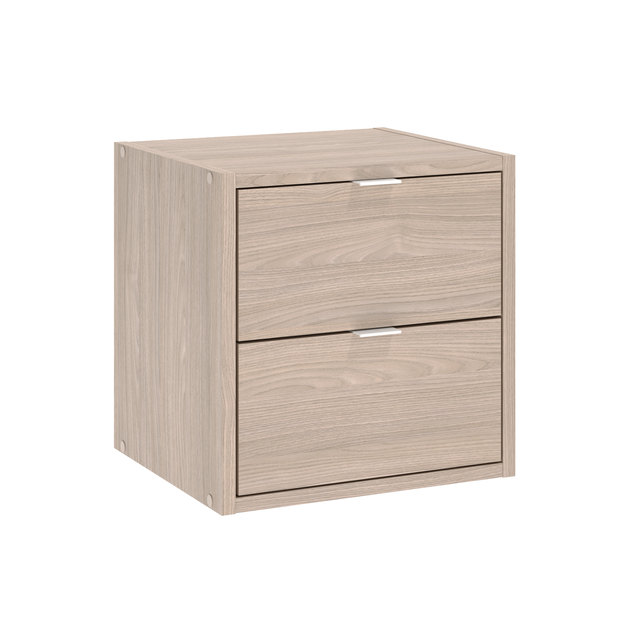 Conjunto de 2 gavetas para módulo Spaceo Kub 32,8x31,7x32,8 cm carvalho