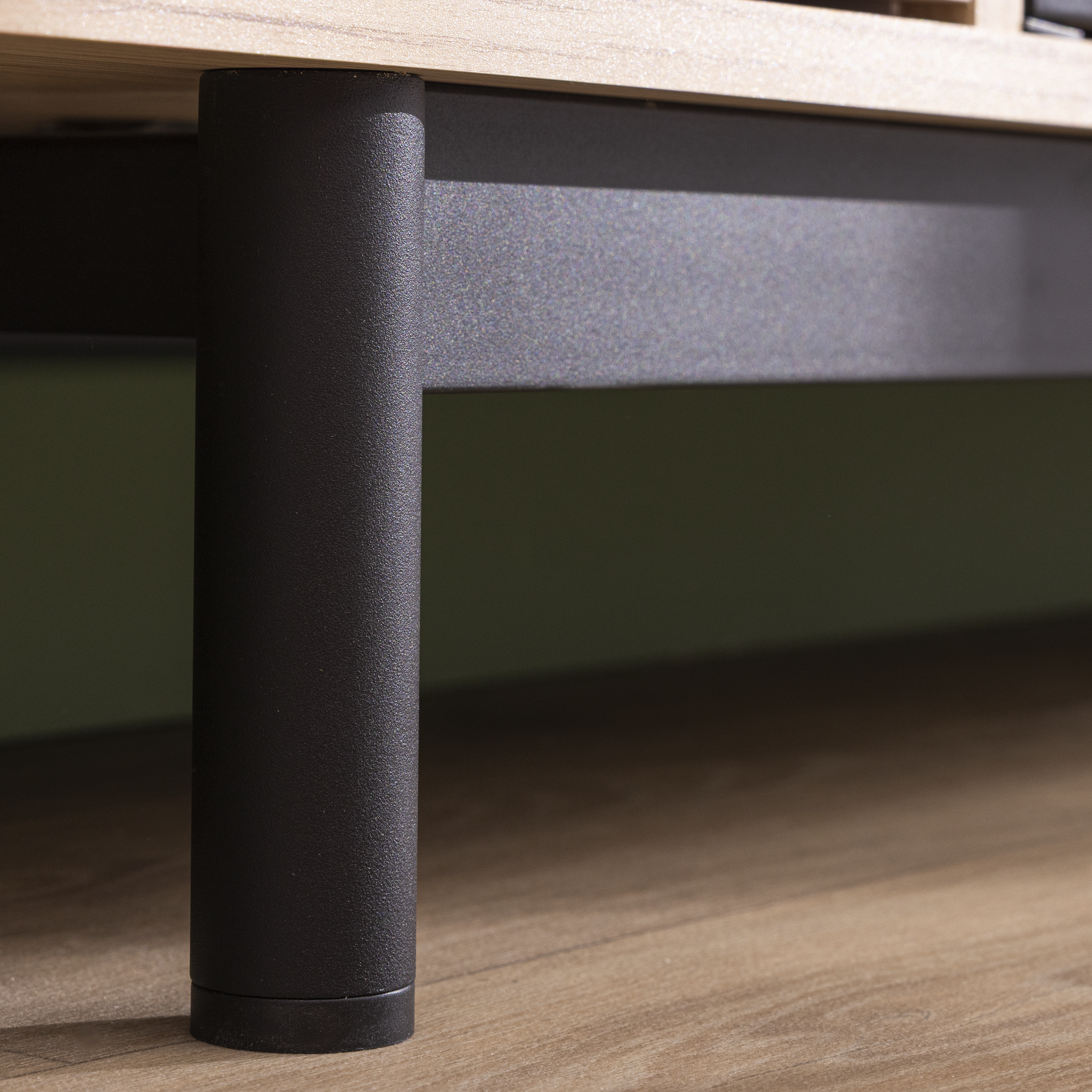 Pied plateforme de meuble STANDERS cylindrique acier noir Ht maxi 15.5xl.104.5cm - 4