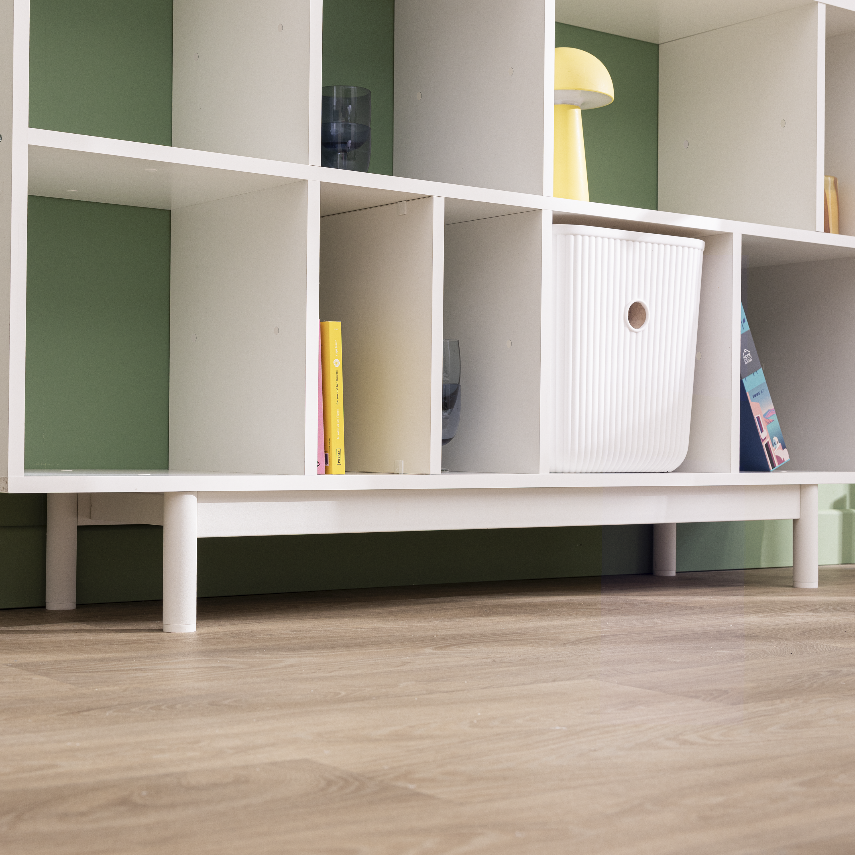 Pied plateforme de meuble STANDERS cylindrique acier blanc Ht max 15.5xl.104.5cm - 5