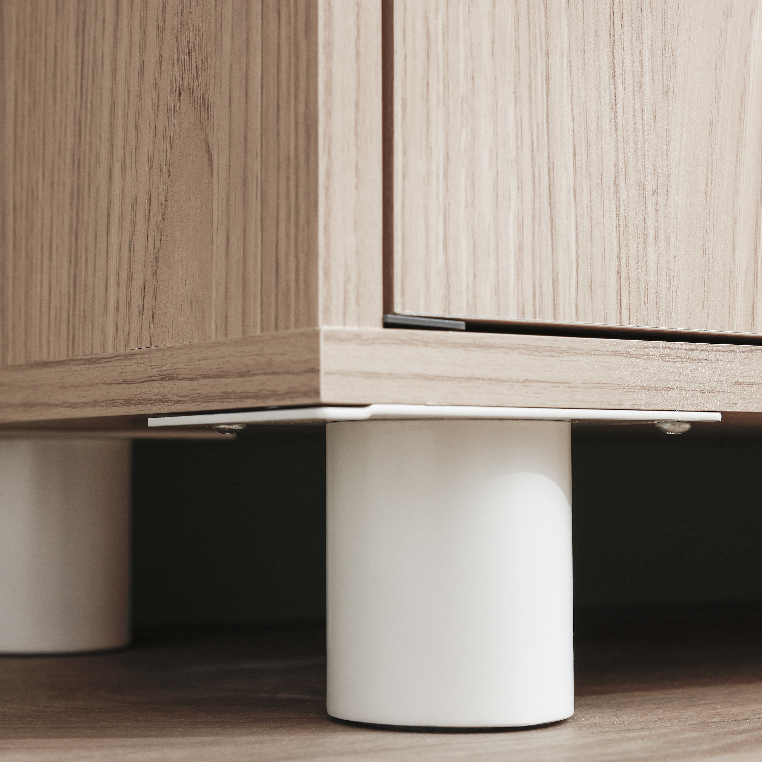 Pé para móvel cilíndrico aço branco 7.5 cm ⌀6 cm Kub Standers - 8