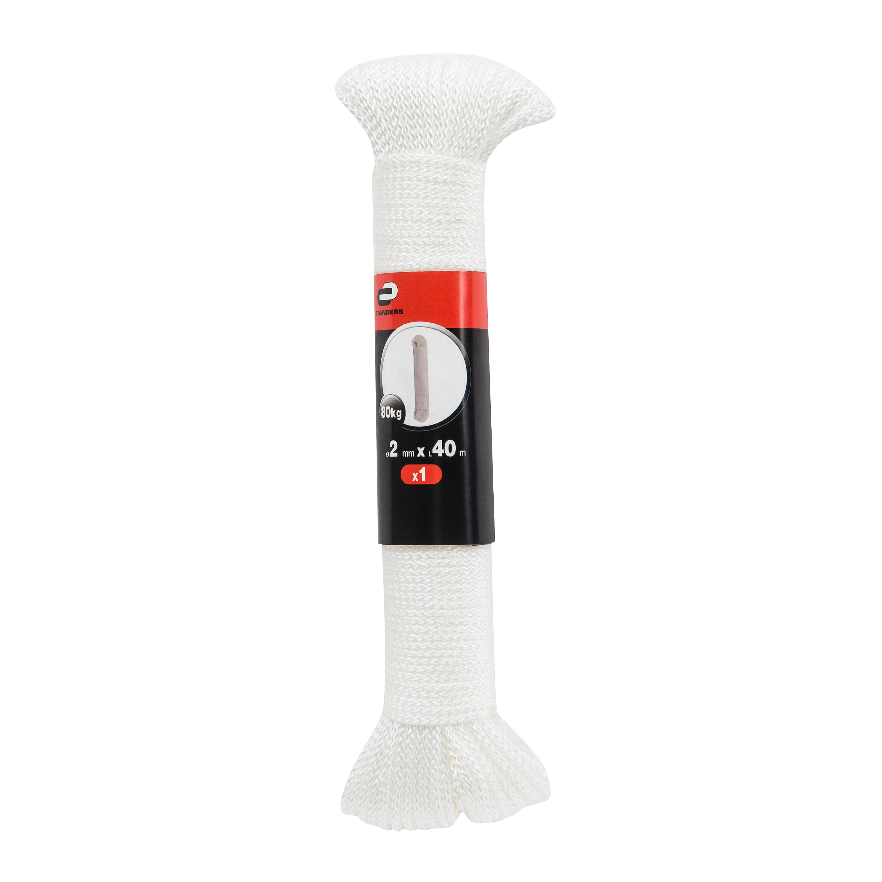 Corda in polipropilene STANDERS L 40 m x Ø 2 mm bianco carico max 40 Kg - 3