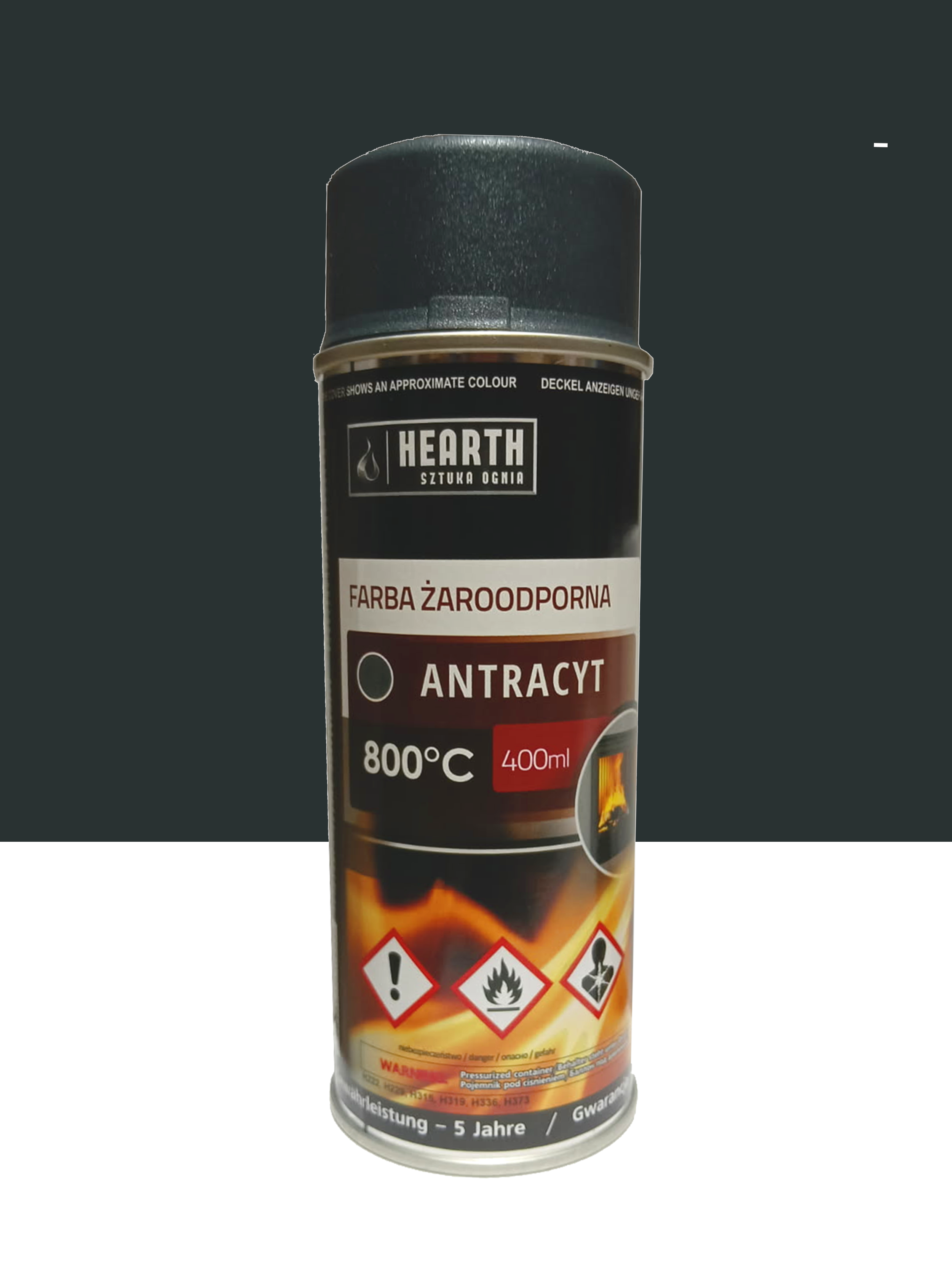 Farba żaroodporna w aerozolu antracytowa 400 ml