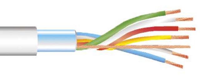 CABLE DE VIDEO/PORTERO 6X0,22MM LIBRE DE HALOGENOS BLANCO 25M