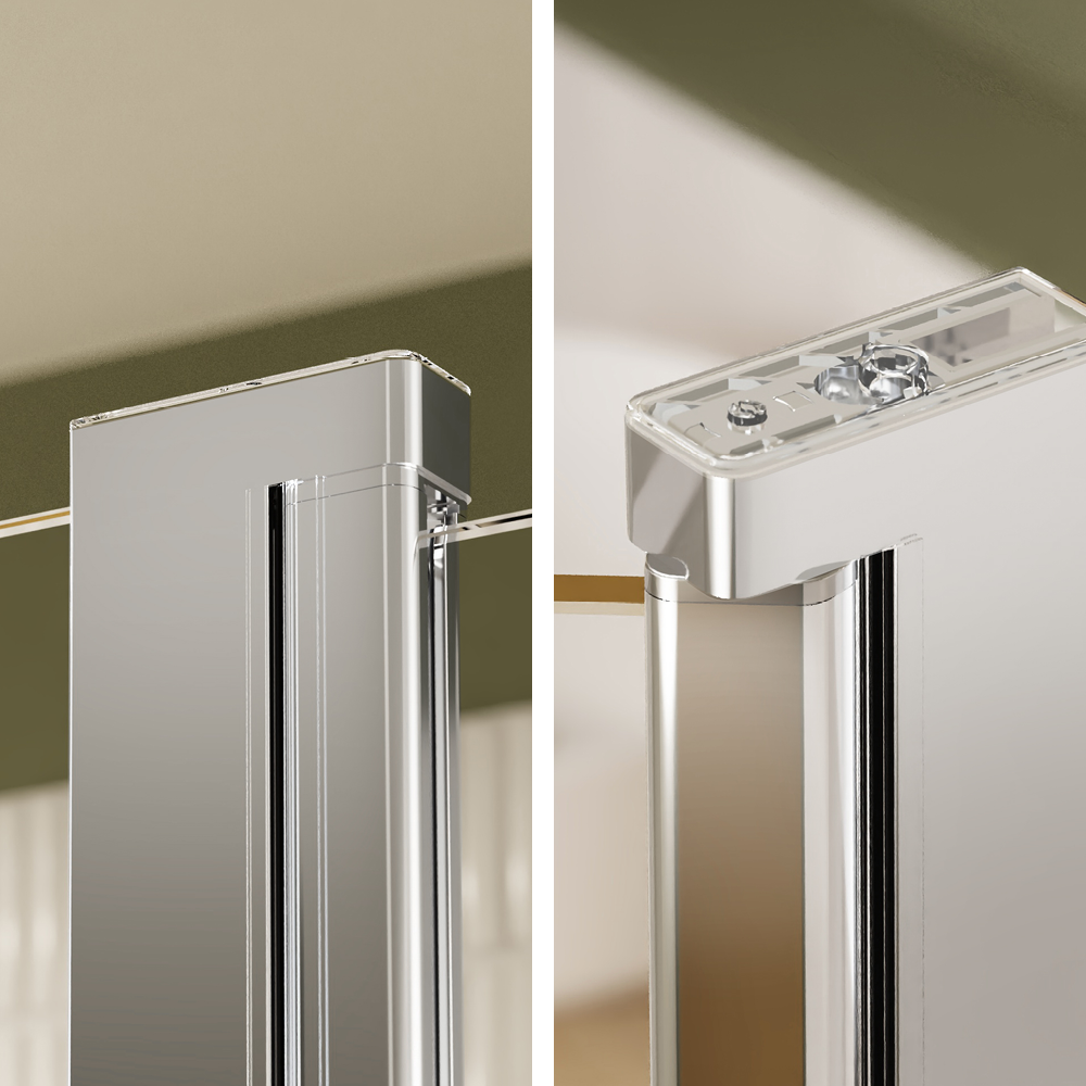 Defletor para painel de duche 40x200 cm transparente cromado Sensea Remix - 5