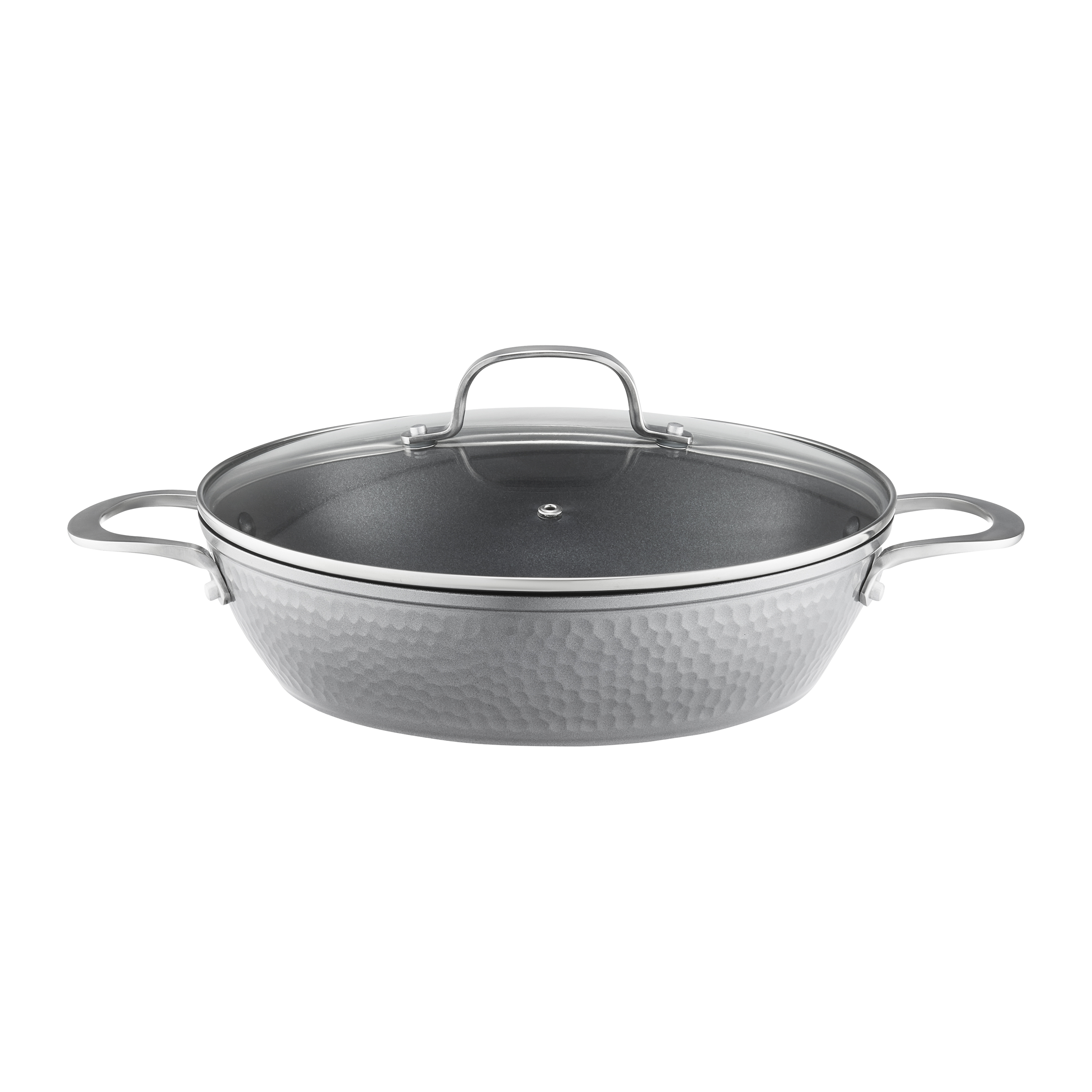 Patelnia głęboka z pokrywą Bubble z powłoką Qualum Basic 28 cm Ambition