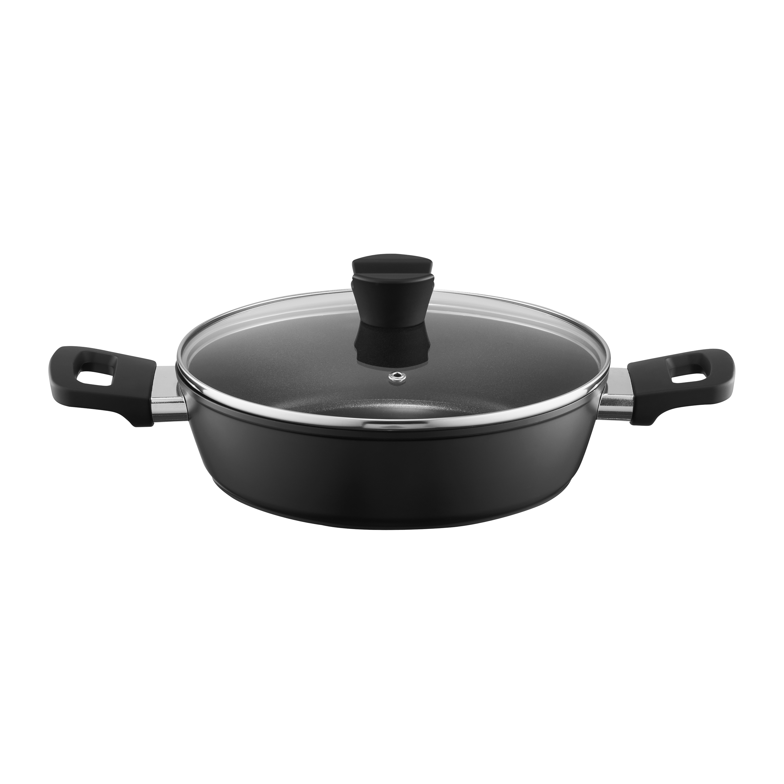 Patelnia głęboka z pokrywą Alto z powłoką Qualum Basic 32 cm Ambition