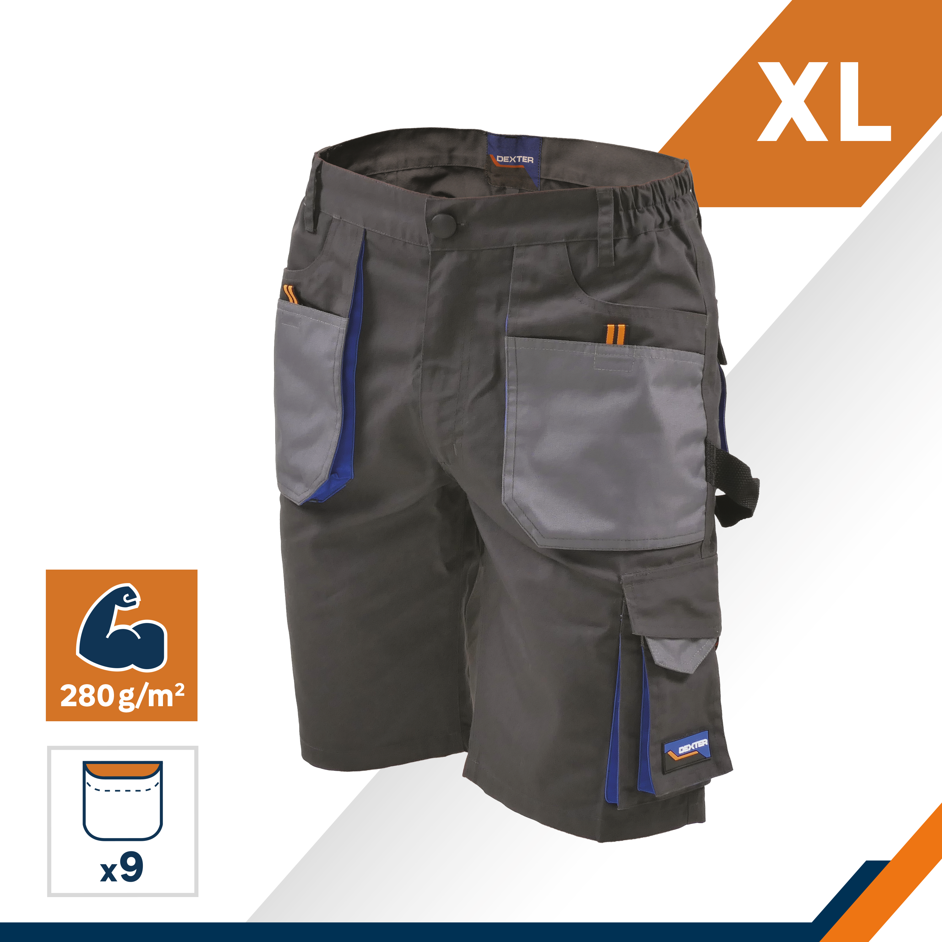 Krótkie spodnie robocze Bermudy rozmiar XL Dexter - 8