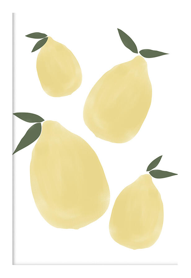Gad Gonzalez Arte Y Decoración  Cuadro Pintura Impresa Enmarcada Comida Y Bebida Rectangular De 22 X 32 Cm. Plexiglás Lemon Fruit Marco Color Amarillo/Blanco , Leroy Merlin