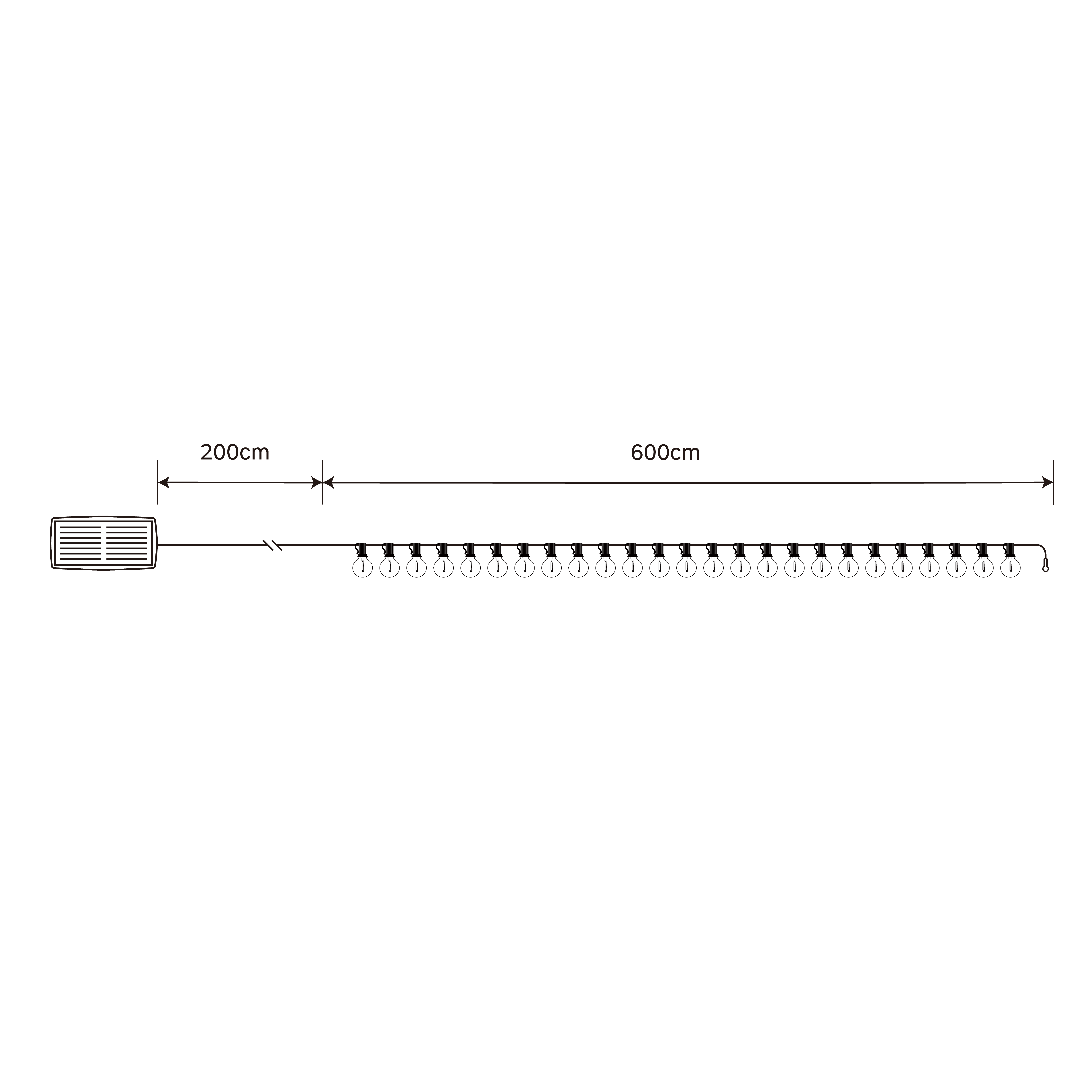 Guirlande solaire et rechargeable 8 mètres 25 ampoules blanc chaud, Elao INSPIRE - 10