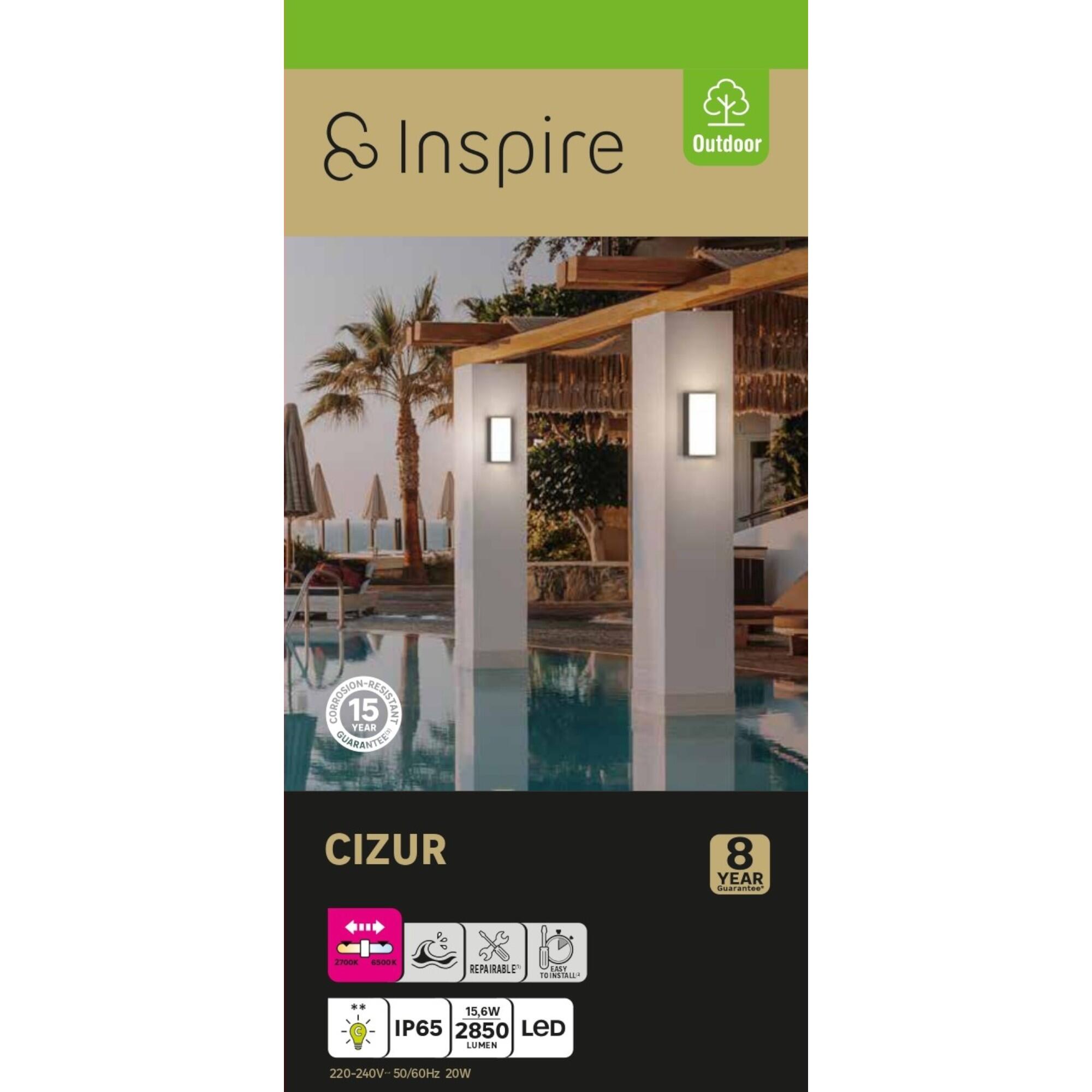 Applique extérieure Bord de mer led 2850 lm, blanc chaud à froid, Cizur INSPIRE - 11