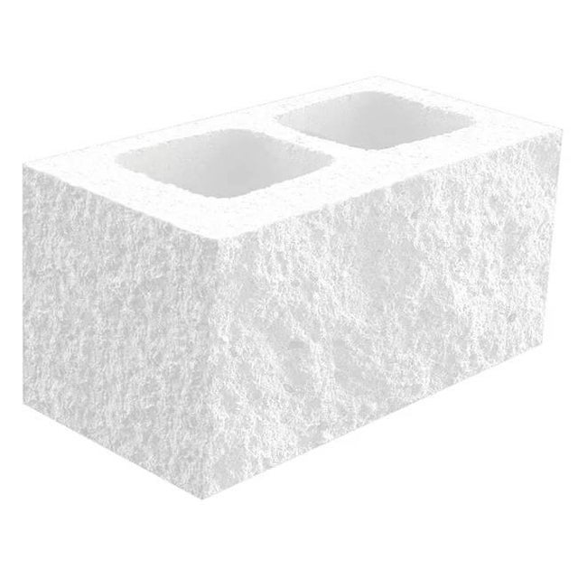 BLOQUE DE HORMIGÓN SPLIT DOBLE ESQUINA BLANCO 39X19X19 CM