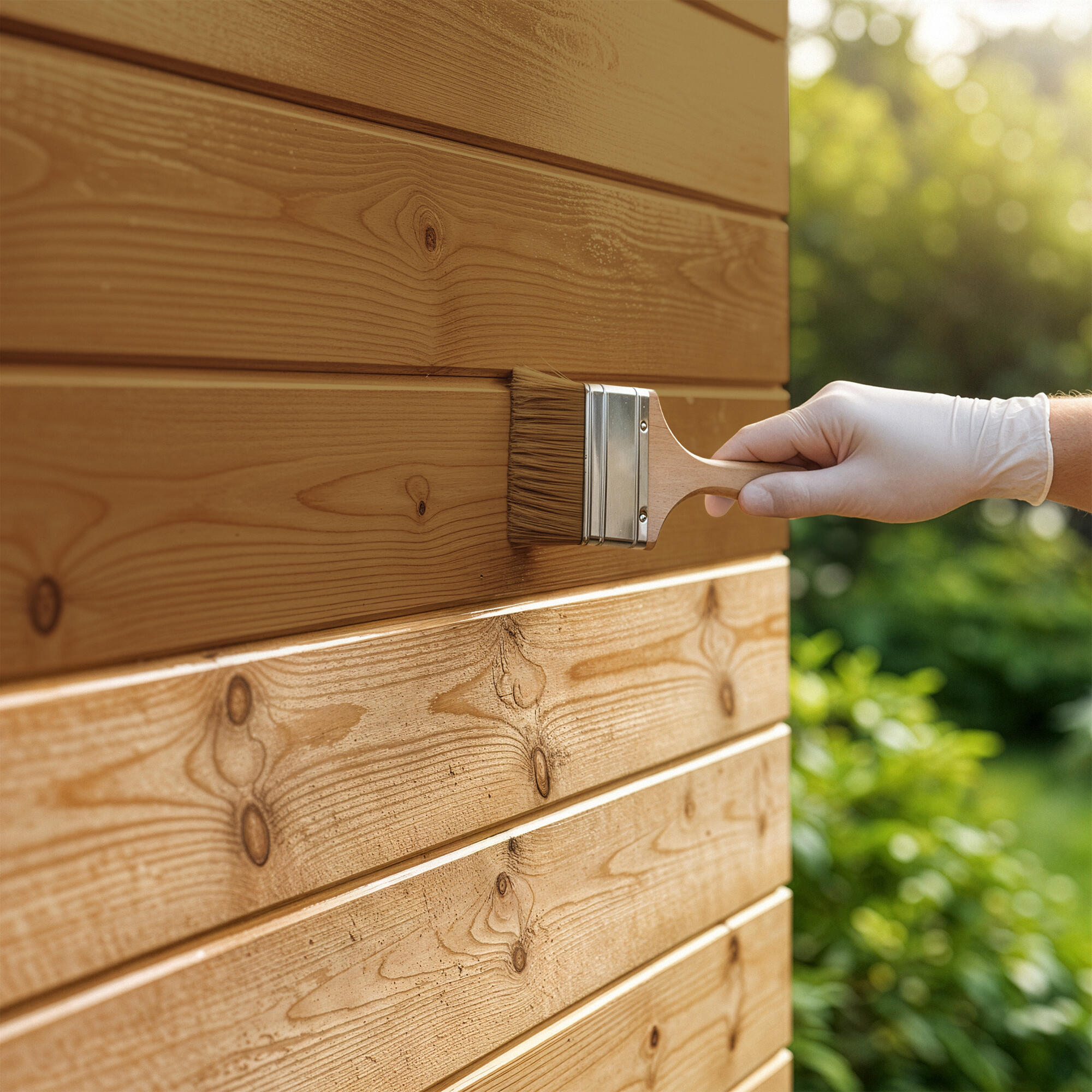 Barniz de madera de exterior color nogal para ventana, puerta, persiana, valla, mobiliario, cancela XYLAZEL brillante 2.5L base agua - 4
