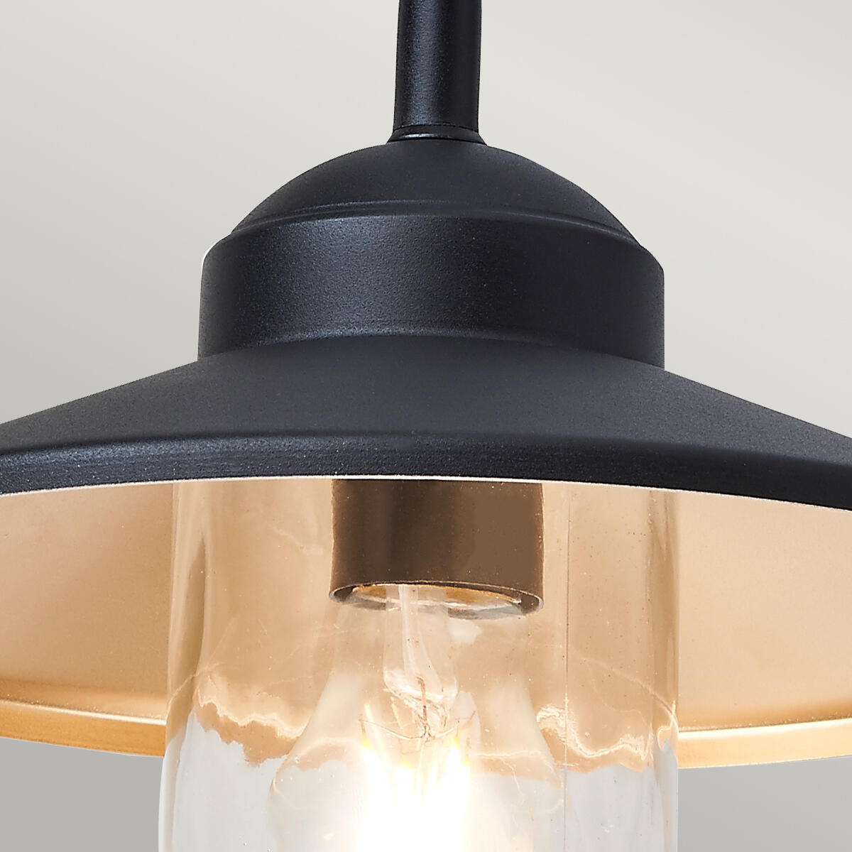 Applique E27, acier inoxydable / verre, noir, Klampenborg - 3