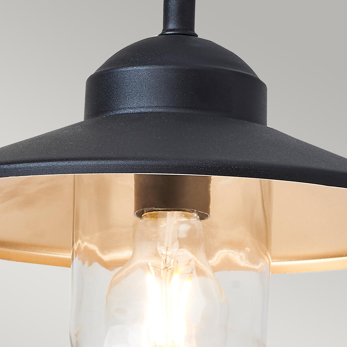 Applique extérieure avec détecteur de mouvement E27 max 60W noir or Klampenborg - 4