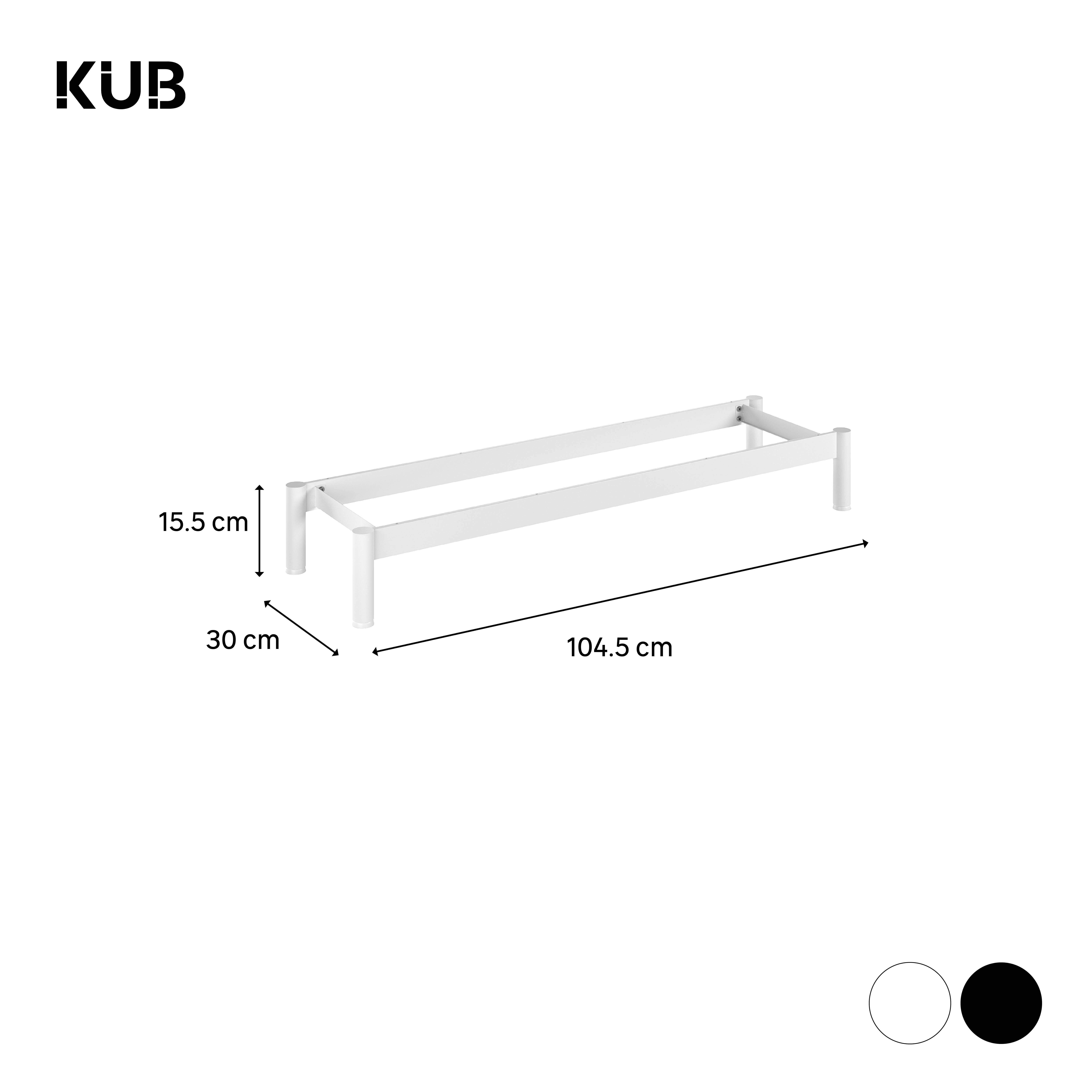 Pied plateforme de meuble STANDERS cylindrique acier blanc Ht max 15.5xl.104.5cm - 3