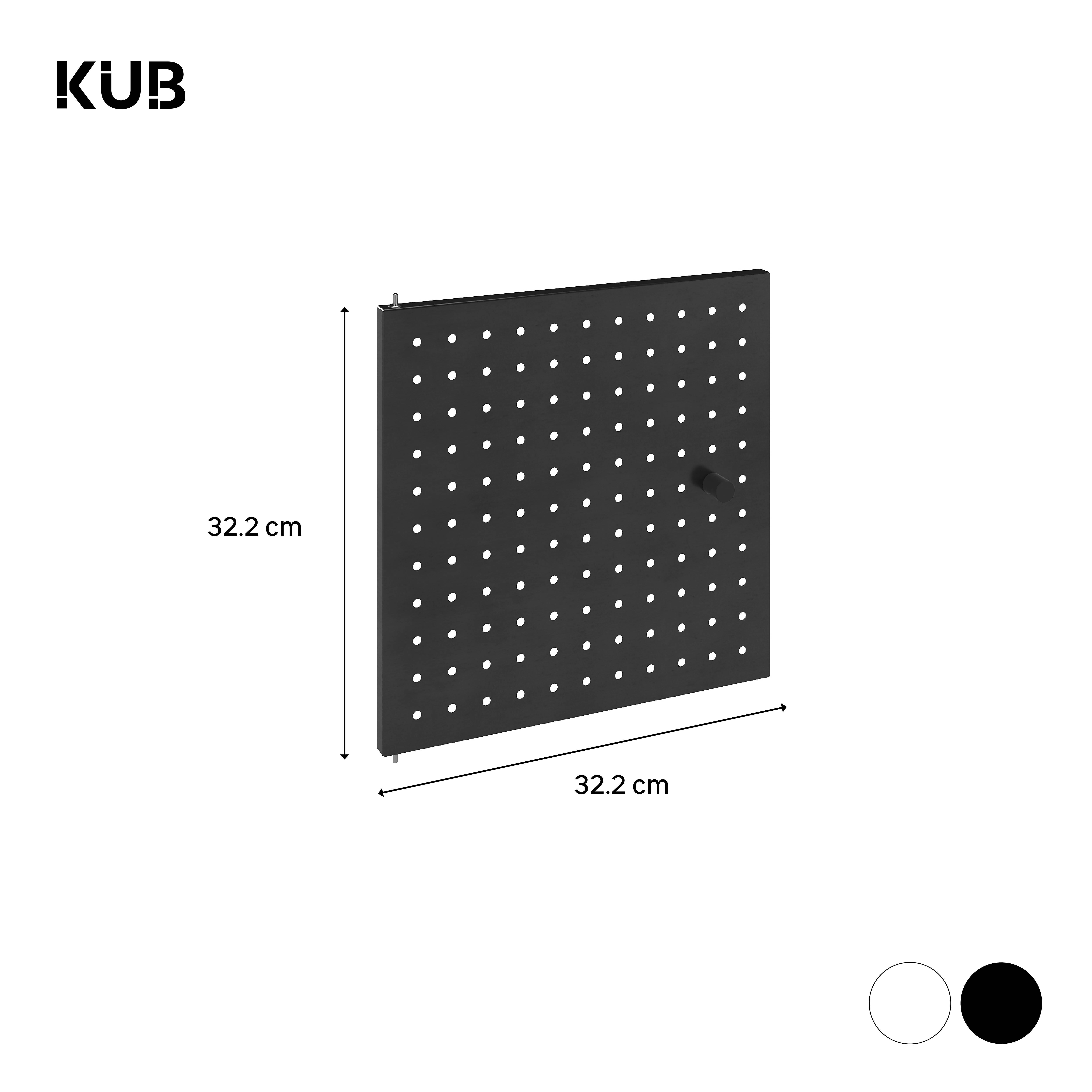 Porta metálica KUB 32.2X32.2CM preto - 6