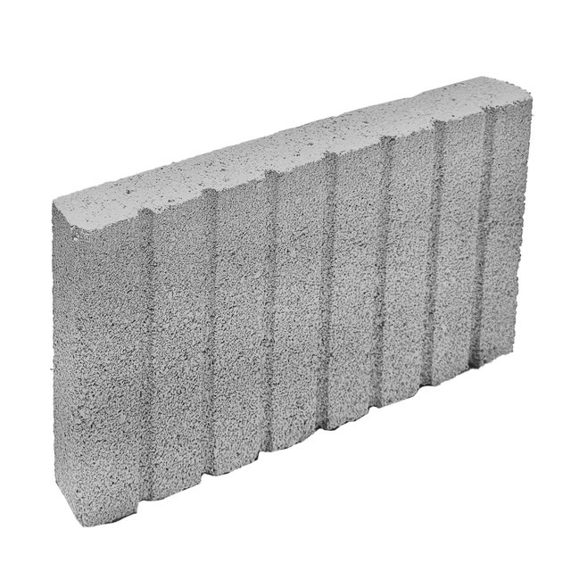 CUBREMUROS PLANO RANURADO GRIS 40X20X4 CM