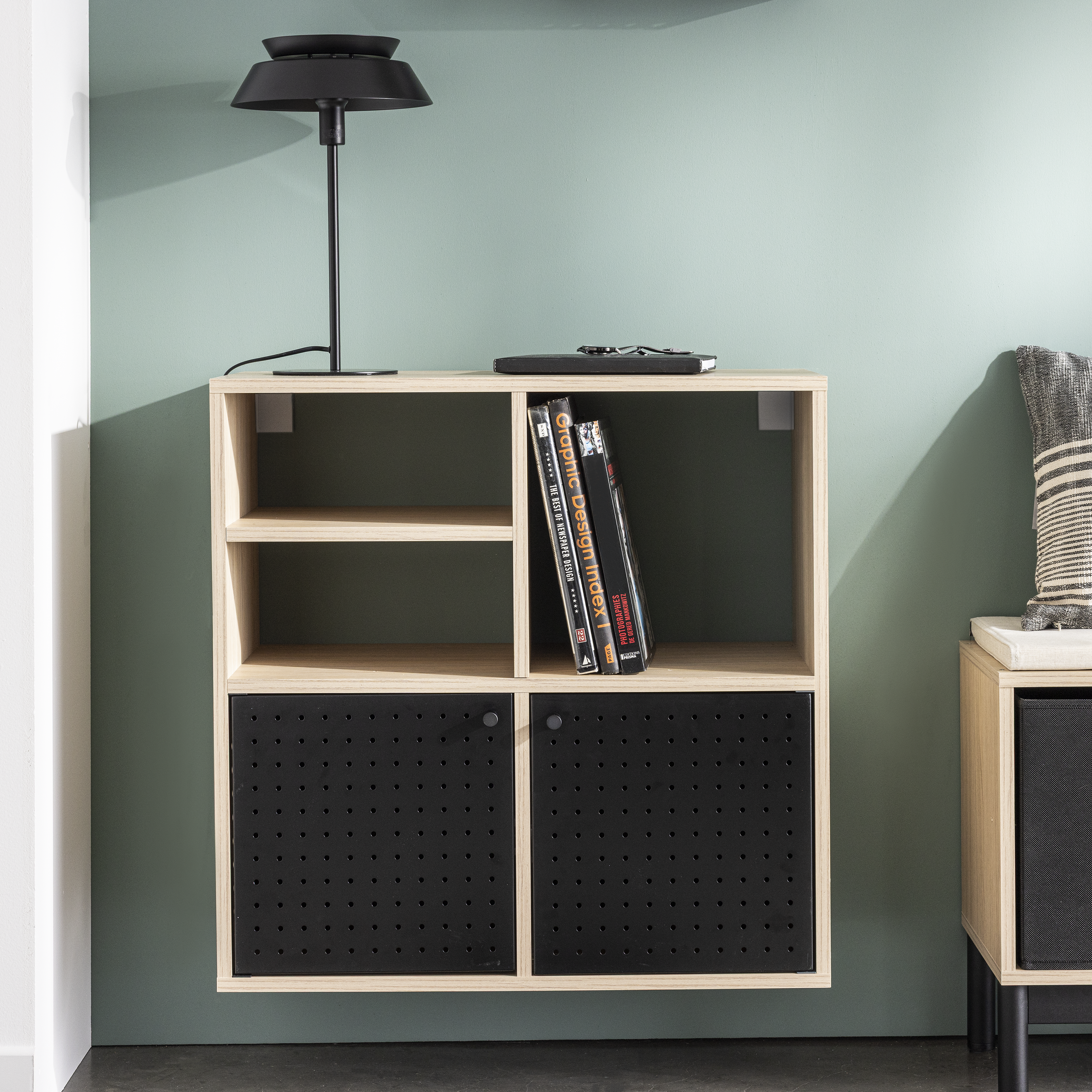 Estante Kub 2x2 Spaceo 70 x 32 x 71 cm carvalho - 14