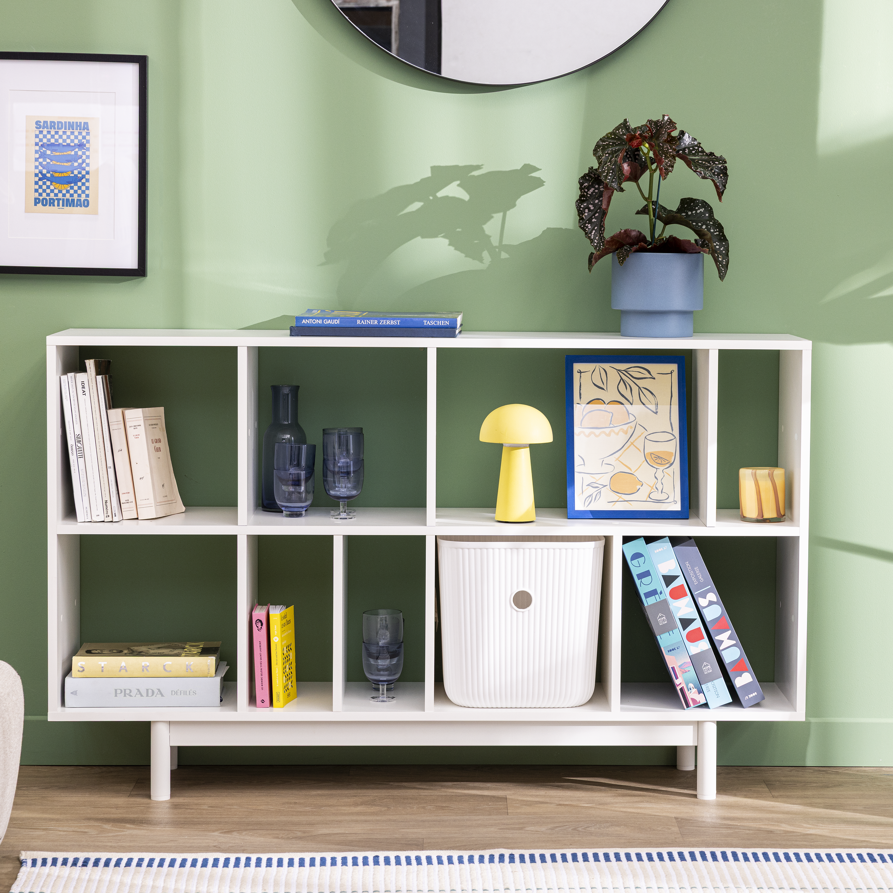 Pied plateforme de meuble STANDERS cylindrique acier blanc Ht max 15.5xl.104.5cm - 2