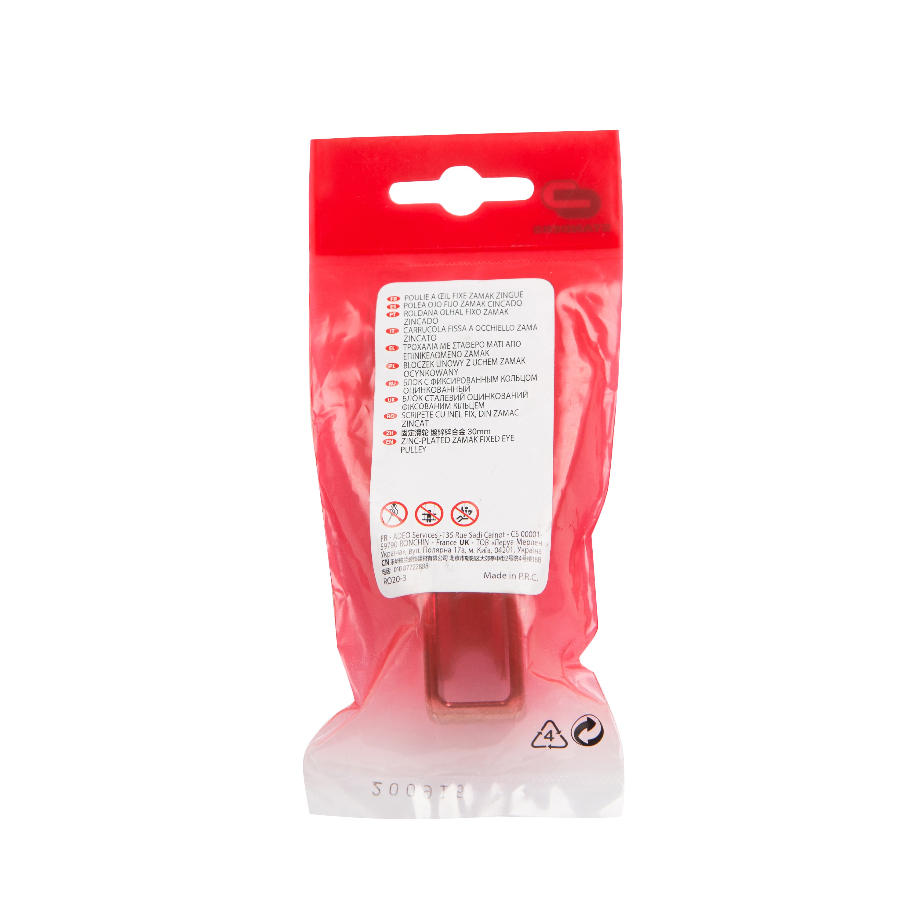 Puleggia con occhiello fisso  RO20-3X STANDERS ruota Ø 30 mm in nylon 100.0 kg - 4