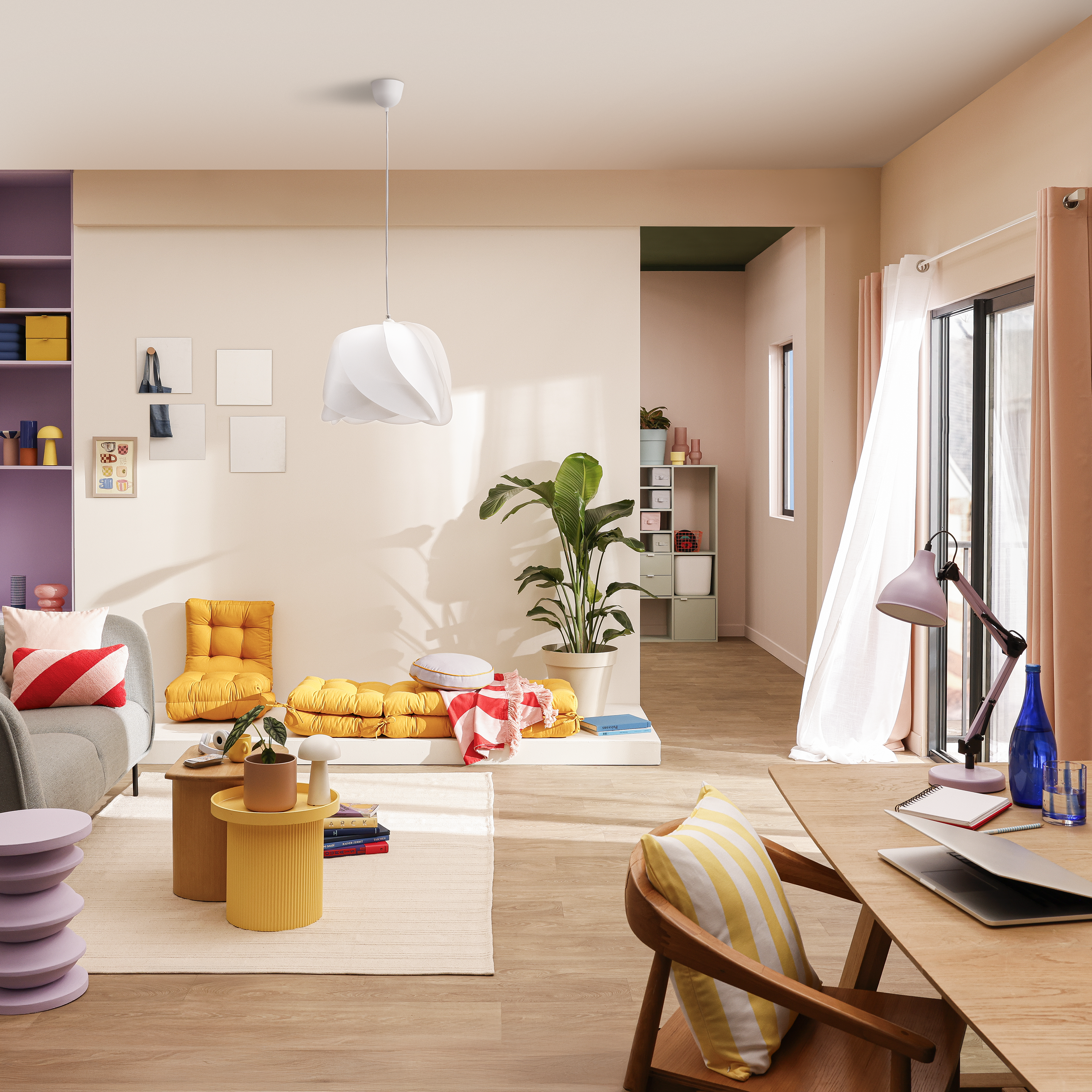 Suspension Fidji polypropylène, blanc, Diam.40 cm INSPIRE, E27 - 2