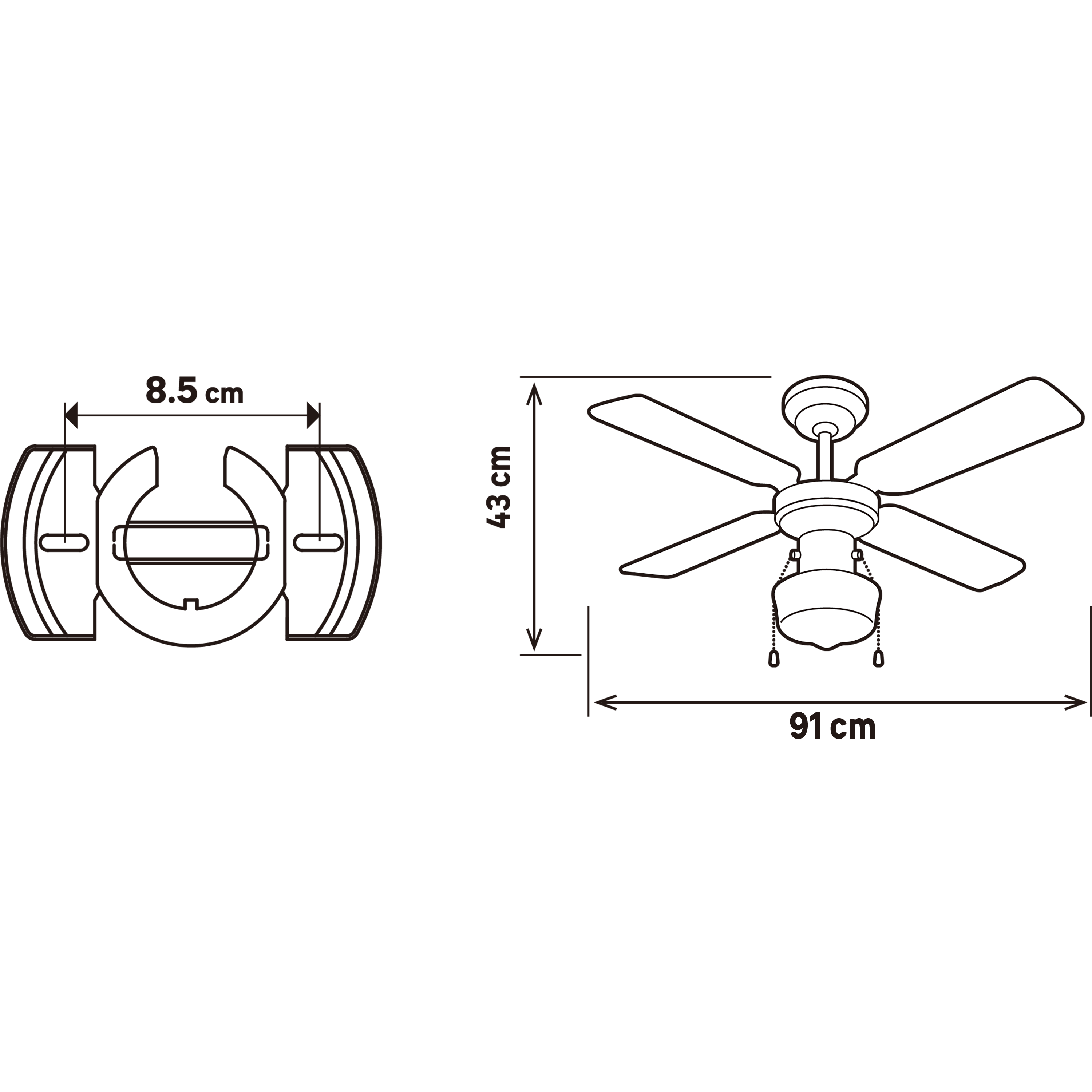Ventilador de techo con luz AC ø91 cm Barbade blanco/beige E27 4 aspas de madera |3 velocidades |modo verano/invierno | recomendado para <13m² - 10