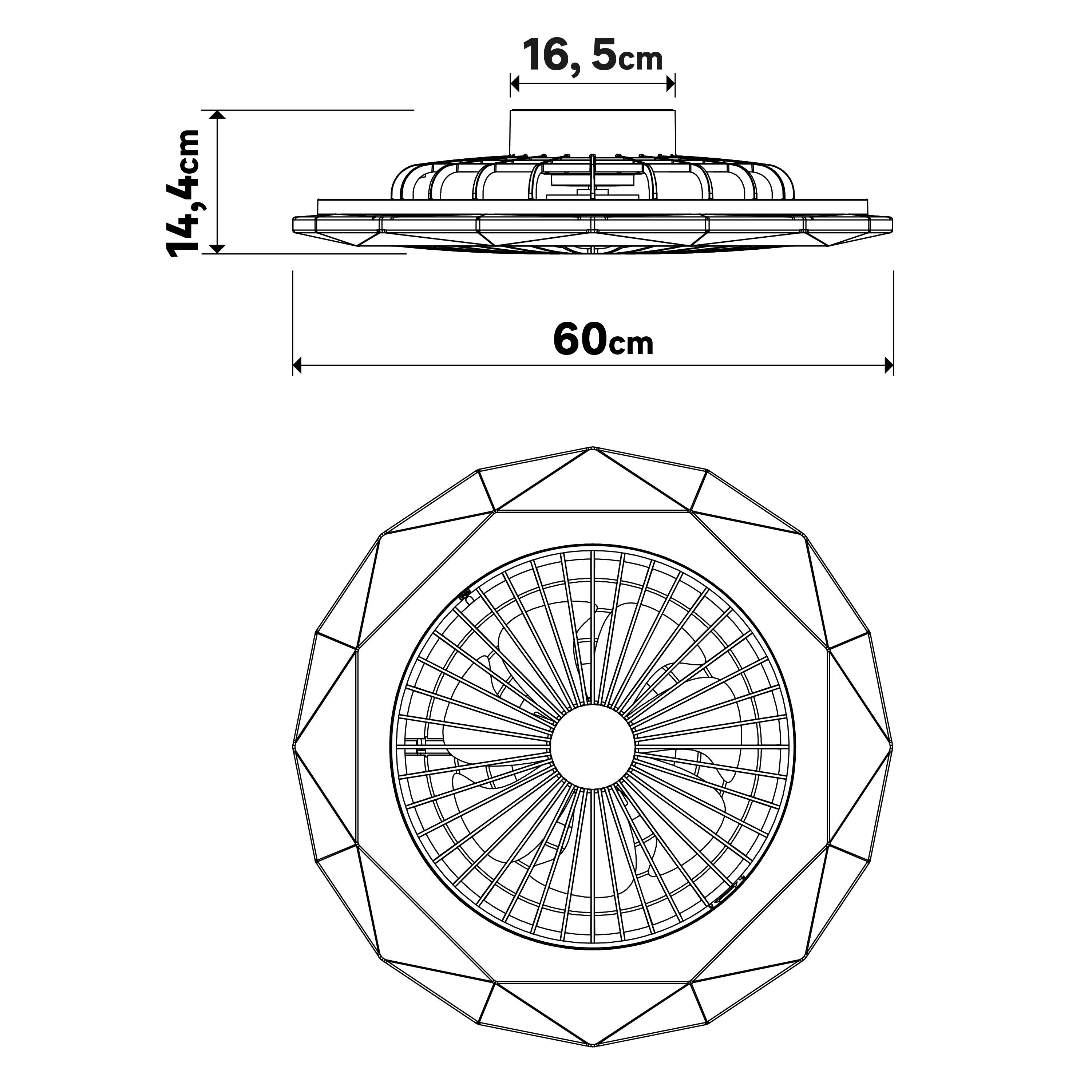 Lampowentylator Lilly LED 2700 lm barwa od ciepłej do zimnej 58 cm biały Inspire - 9