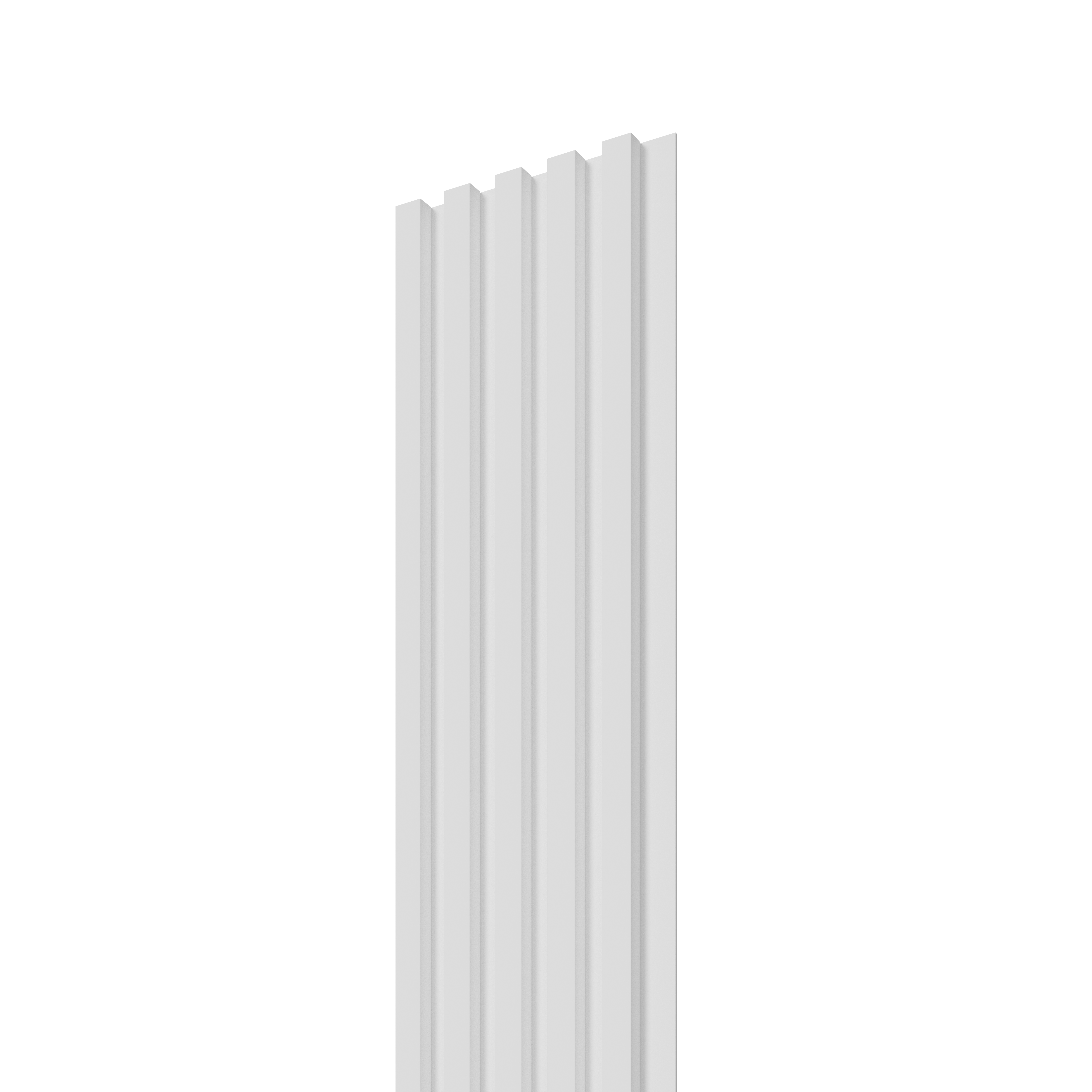 Panele ścienne lamel na białym HDF 270x24.5 cm białe 5 lameli - 3