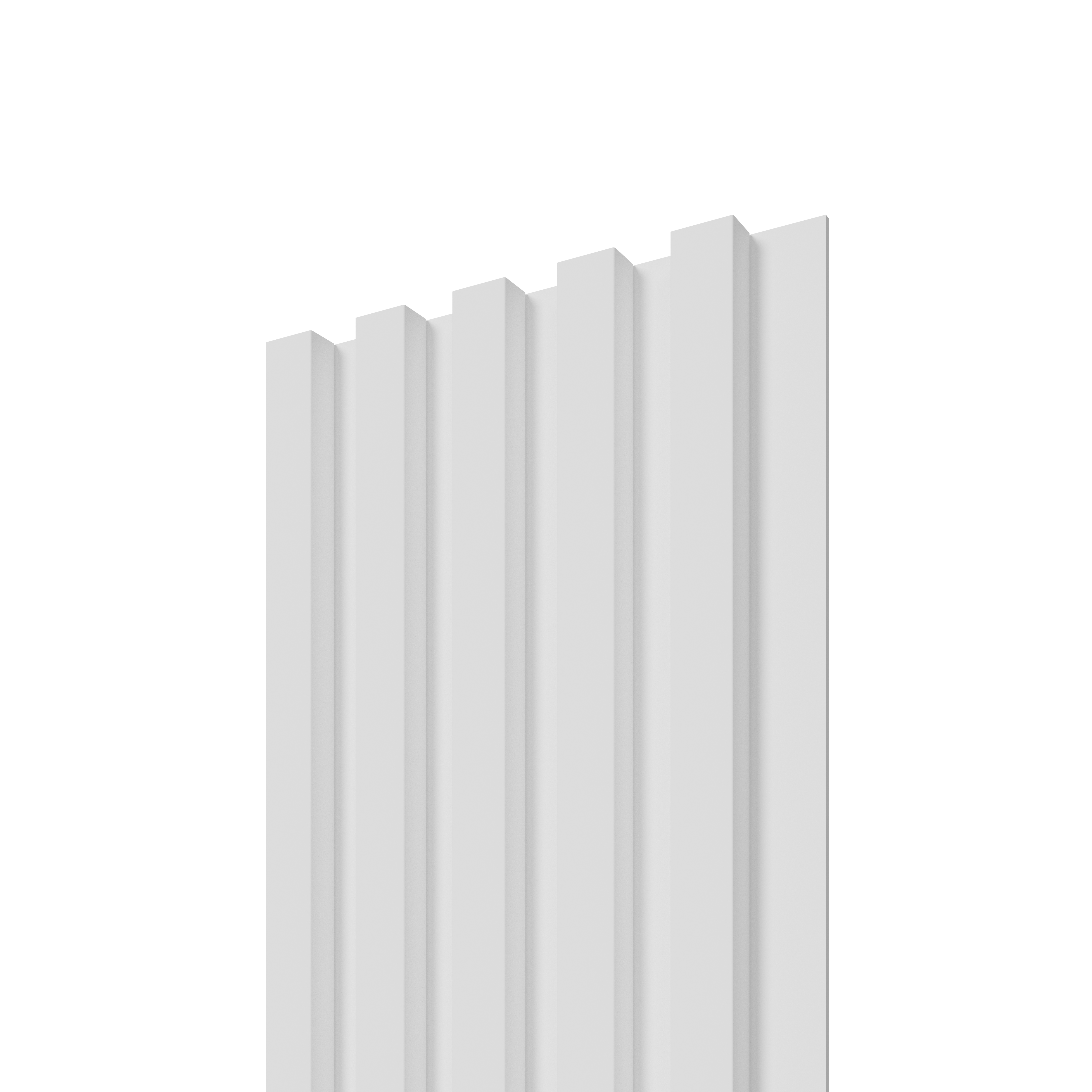 Panele ścienne lamel na białym HDF 270x24.5 cm białe 5 lameli - 2