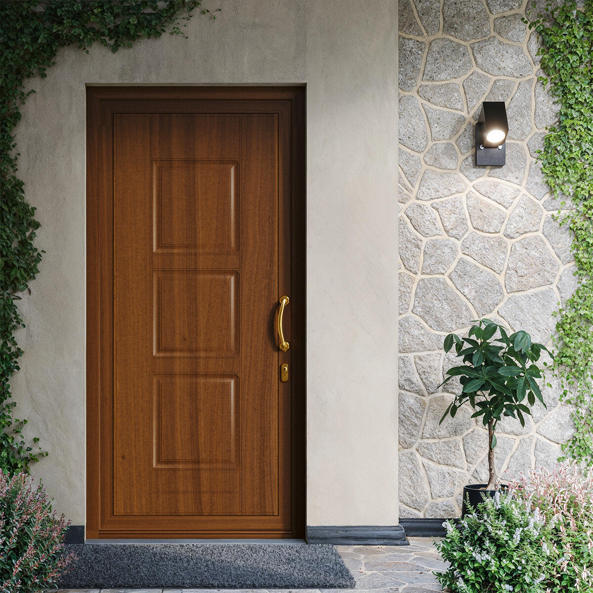 Portoncino d'ingresso DOLCETTI HKHKP07090210D L 90 x H 210 cm rovere ...
