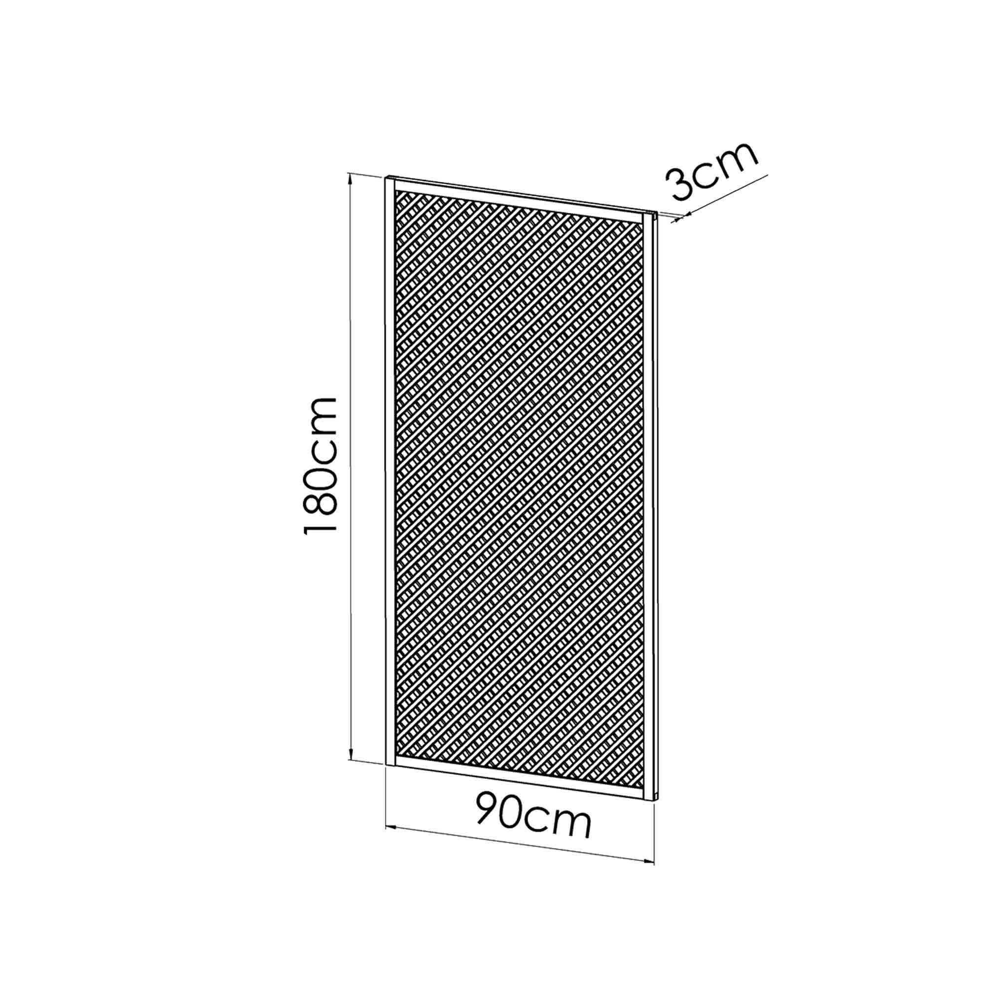 Painel decorativo RIPADO MADEIRA 90X180 CASTANHO - 6