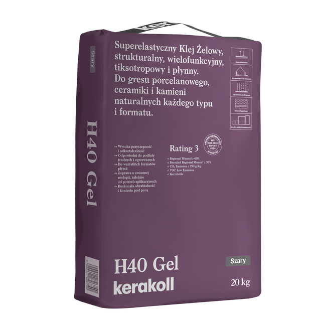 Zaprawa klejowa żelowa H40 GEL 20kg Kerakoll