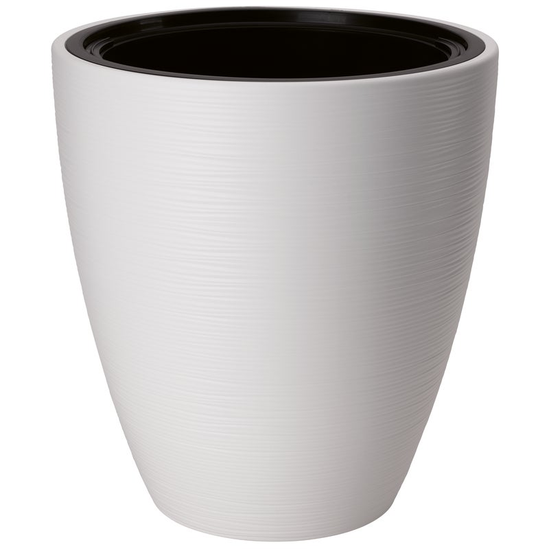 Doniczka z wkładem Gobi śr. 40cm biała Form-Plastic