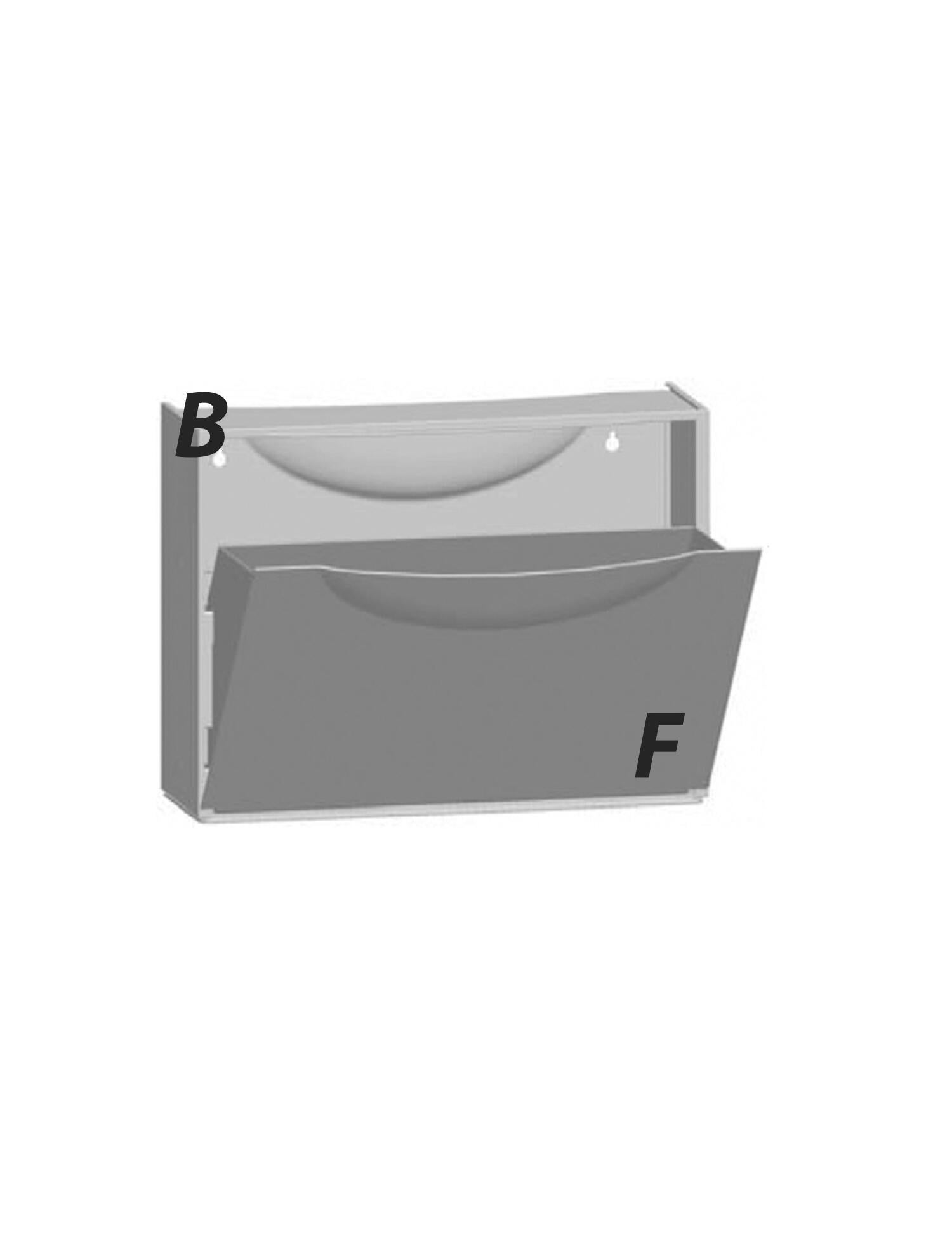 Scarpiera Harmony box 1 anta L 51 x H 39 x P 19 cm 3 paia, bianco - 3