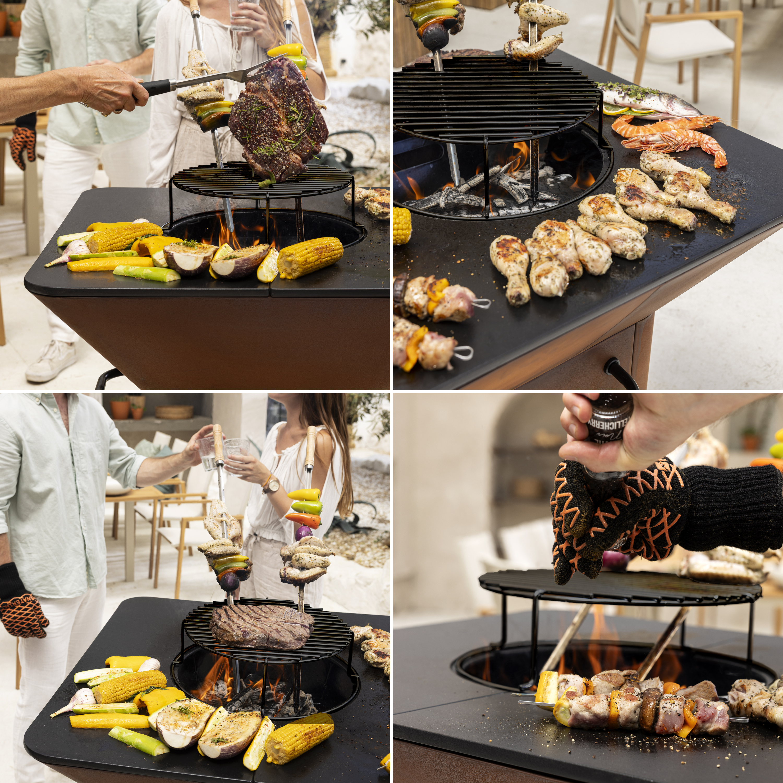 Barbecue a carbonella o legna a legno NATERIAL P 81 x L 81 x H 92.5 - 5