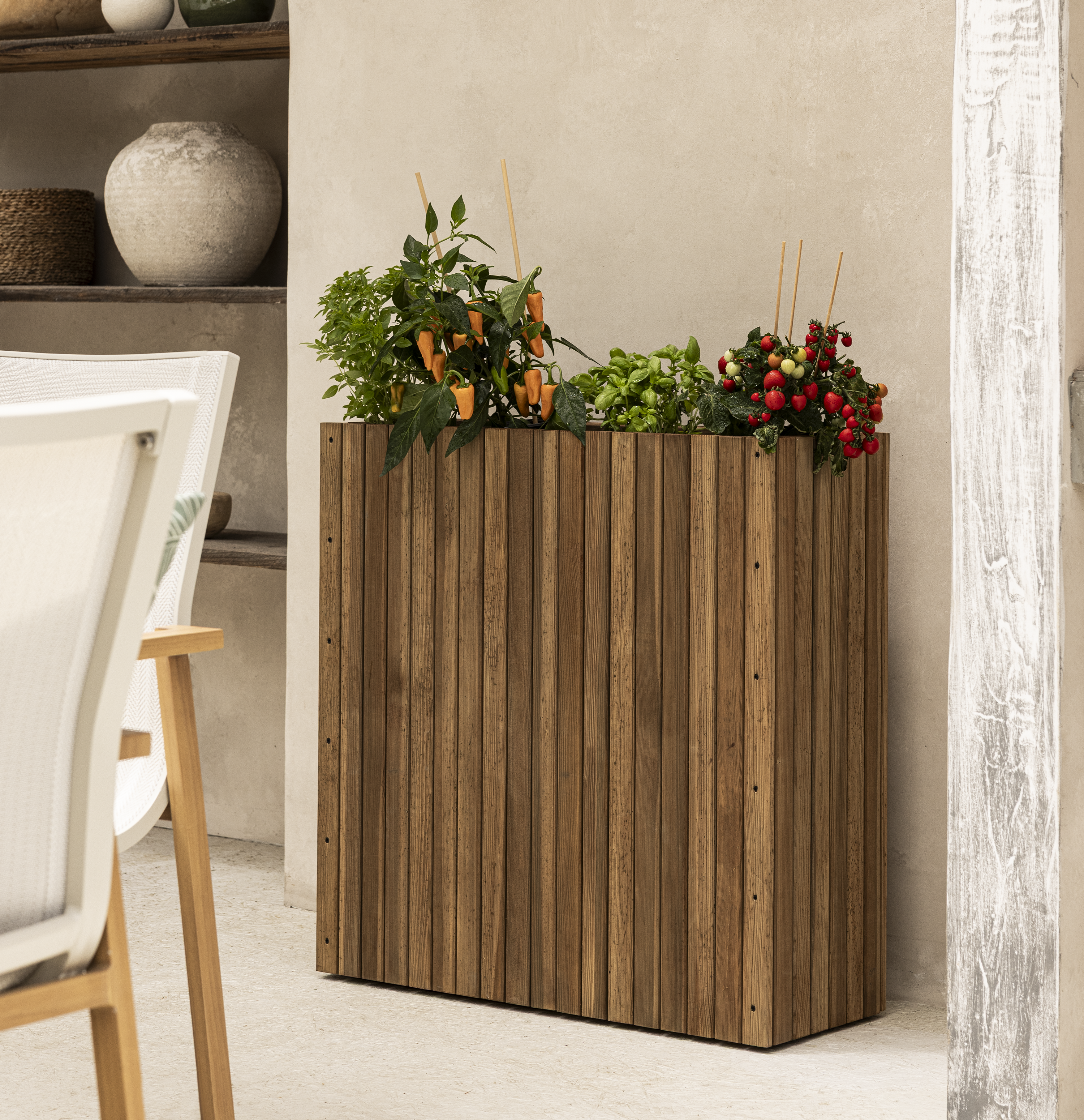 Coprivaso Sylva NATERIAL in legno marrone H 79 x L 28.75 x P 76.25 cm - 2
