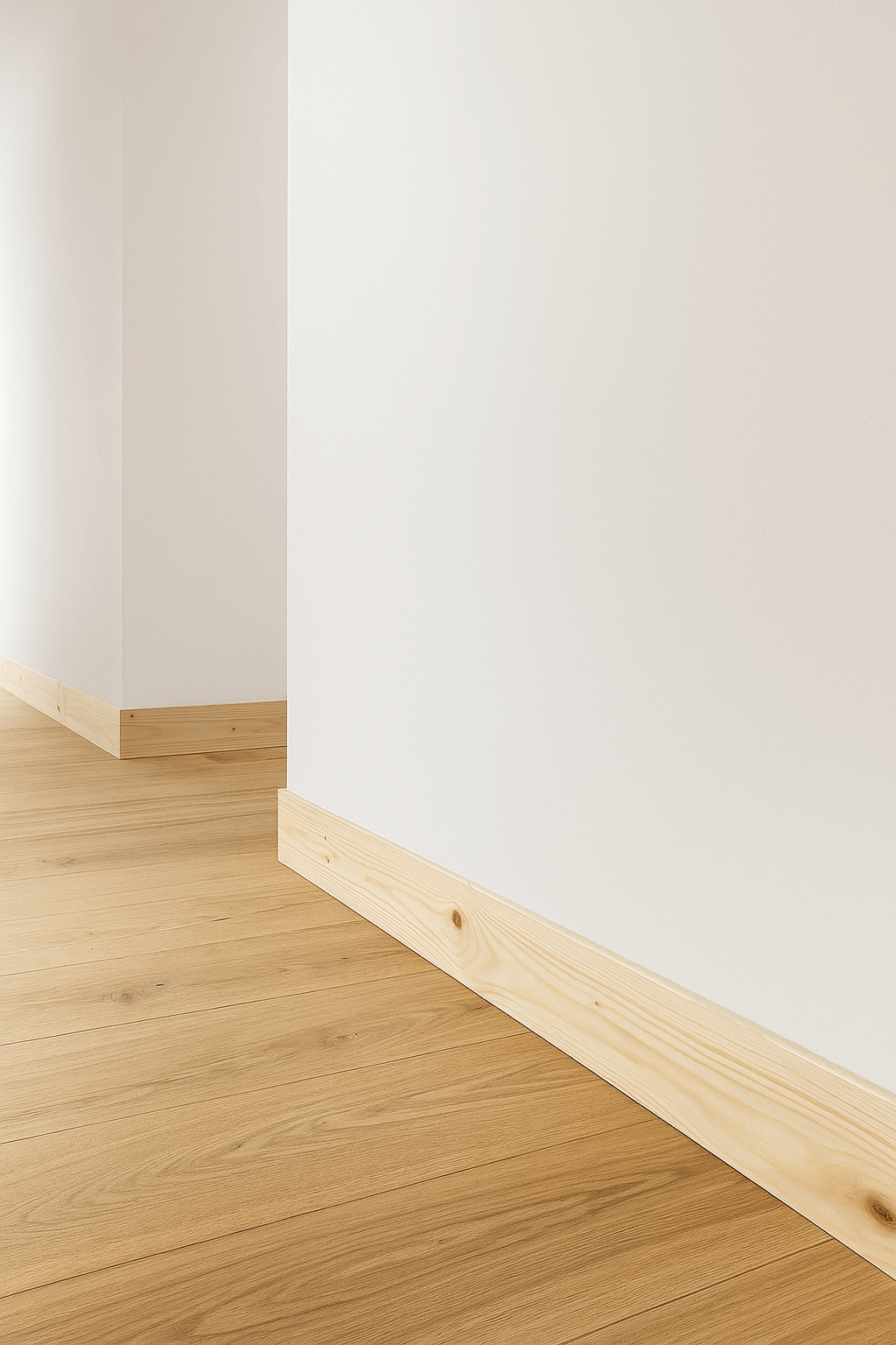 Pack de 10 rodapiés de abeto natural 9,5x255 cm y 12 mm de espesor
 - 2