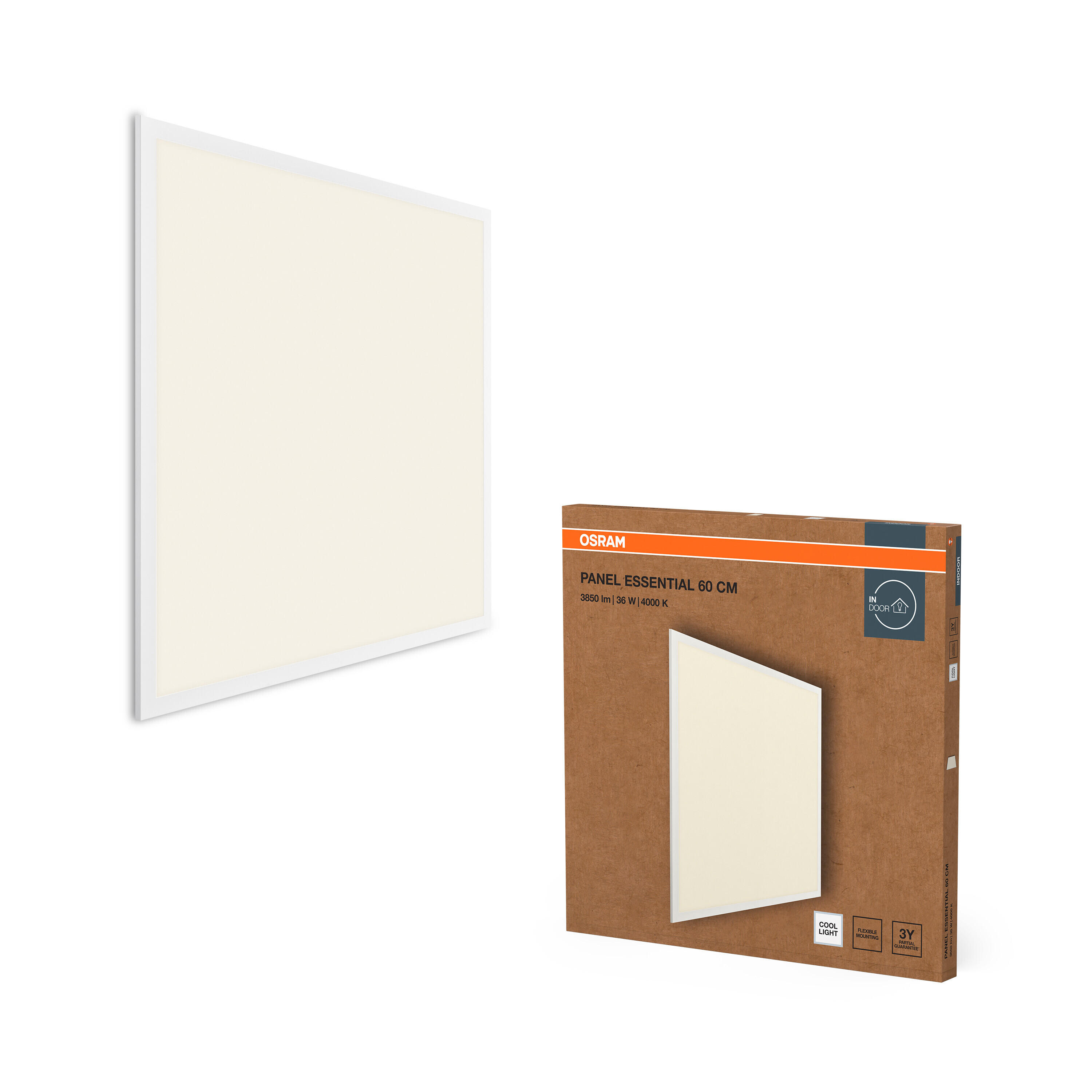 PAINEL LED DE ENCASTRAR 60X60 36W LUZ NEUTRA - 2