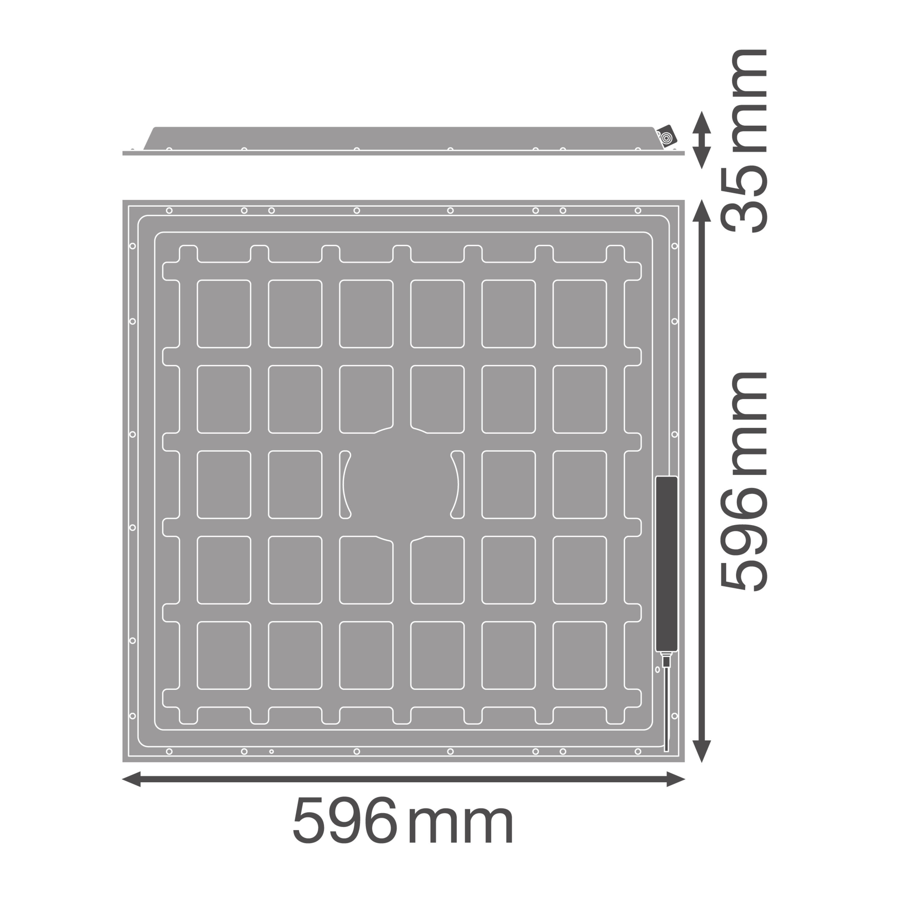 PAINEL LED DE ENCASTRAR 60X60 36W LUZ NEUTRA - 3
