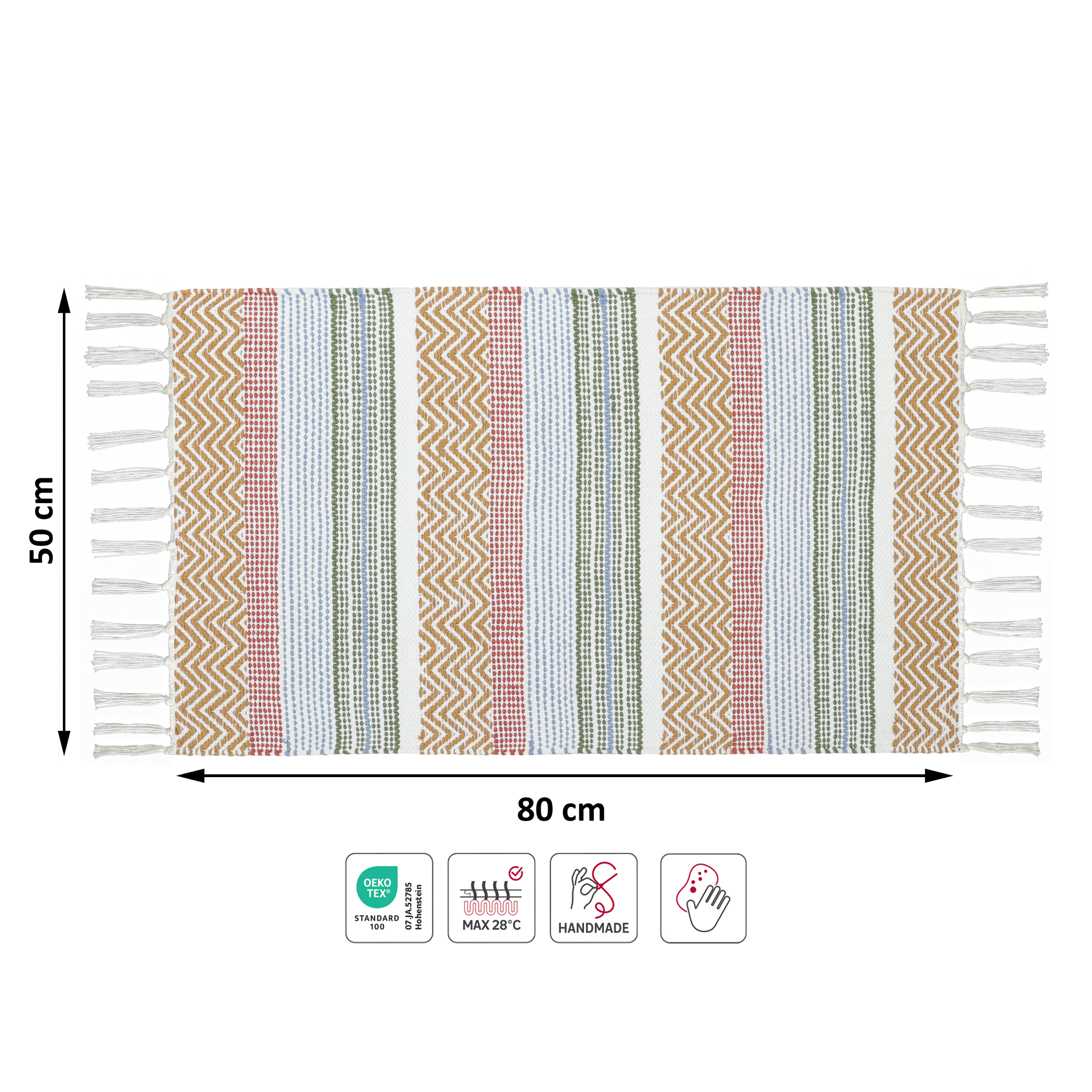 Tapete liso Playa 50x80cm multicor Inspire - 6