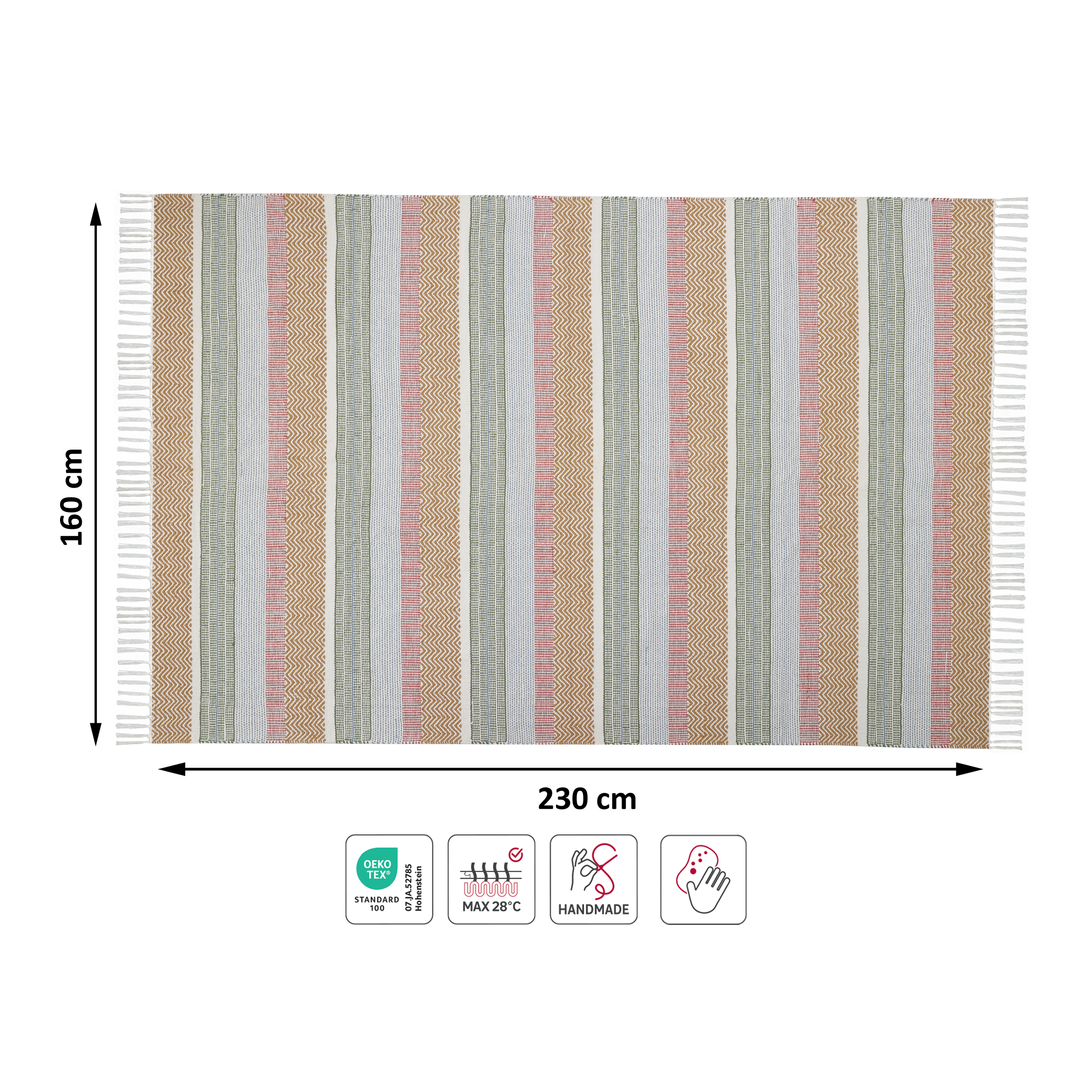 Tapete geométrico Playa 160x230cm multicor Inspire - 6