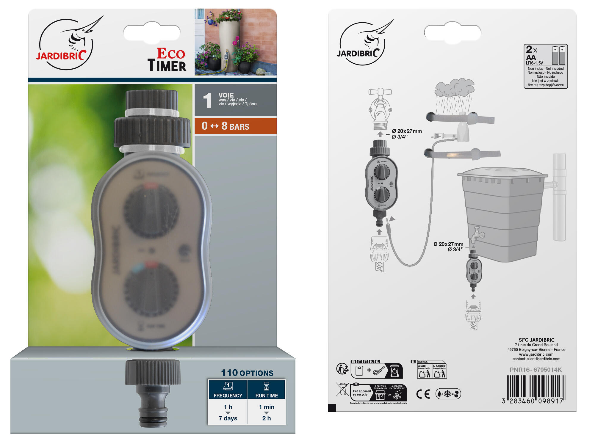 Programador de torneira 1 VIA OPP JARDIBRIC PNR16 1 sem pressão (0 bares) - 6