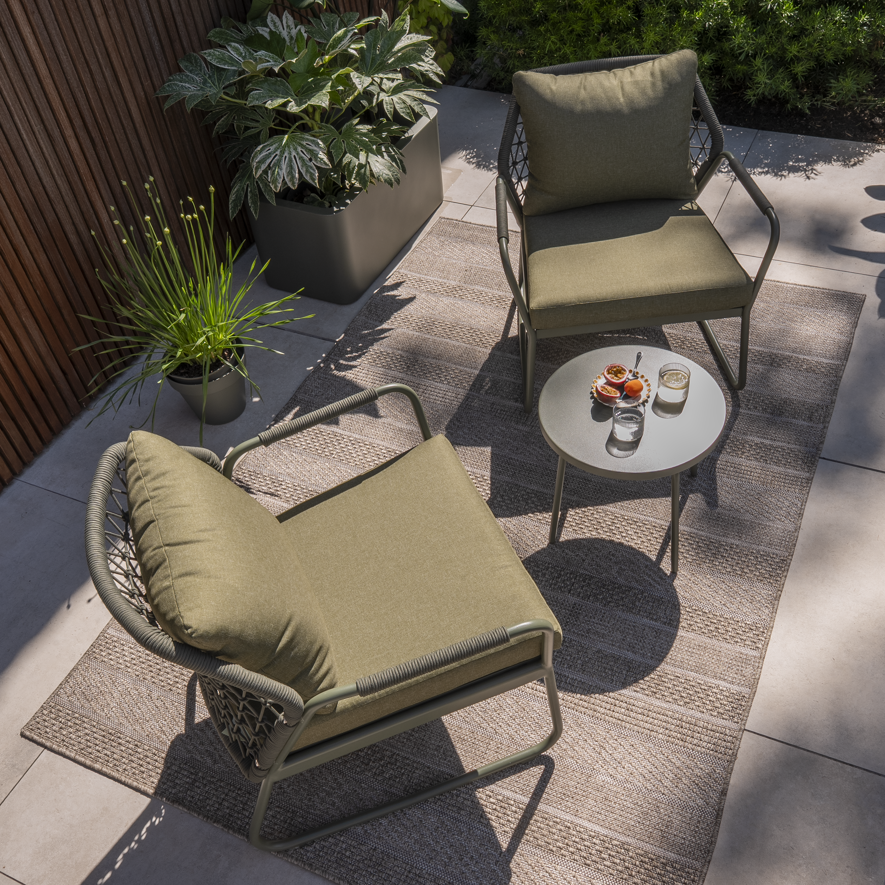 Alfombra polipropileno Semba exterior/interior 160x230cm tejido plano INSPIRE rayas beige natural lavable en lavadora - 8